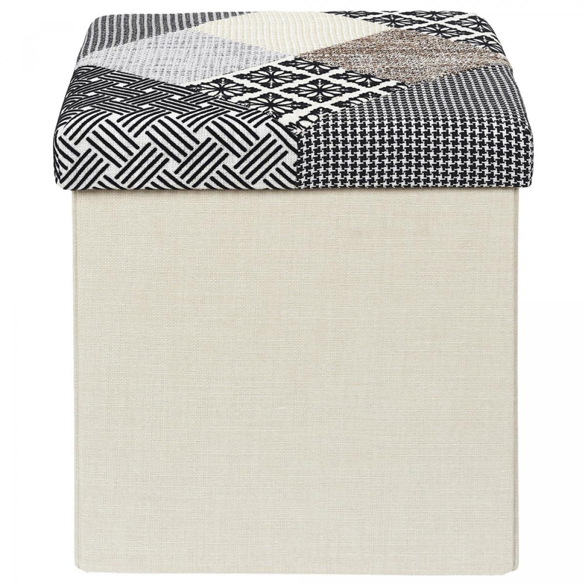 Caja puf plegable patchwork