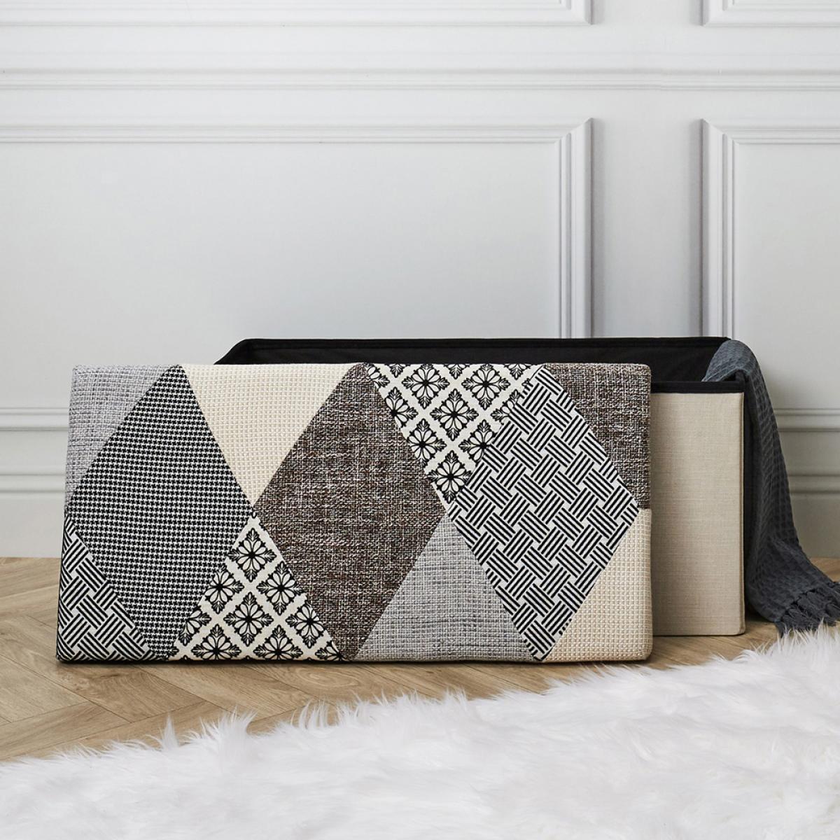 Banco puf plegable patchwork