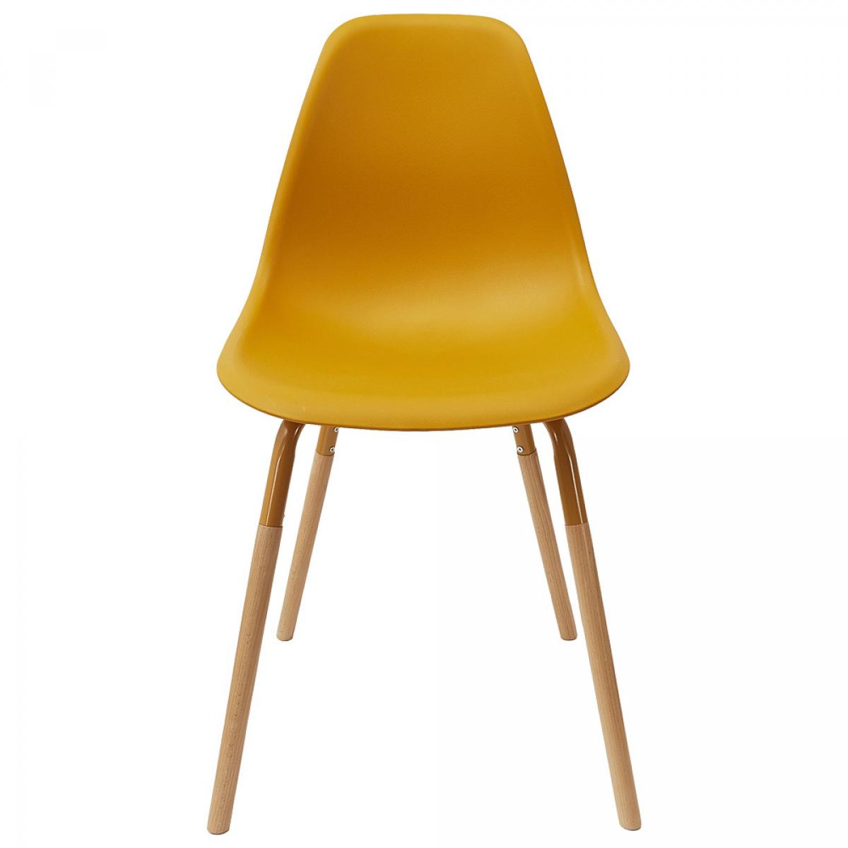 Set 4 sillas mostaza phenix escandinavas