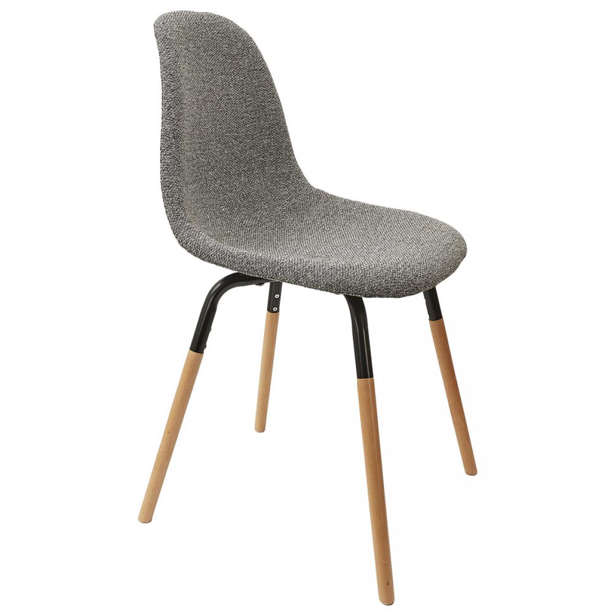 Set 4 sillas grises tela phenix escandinavas