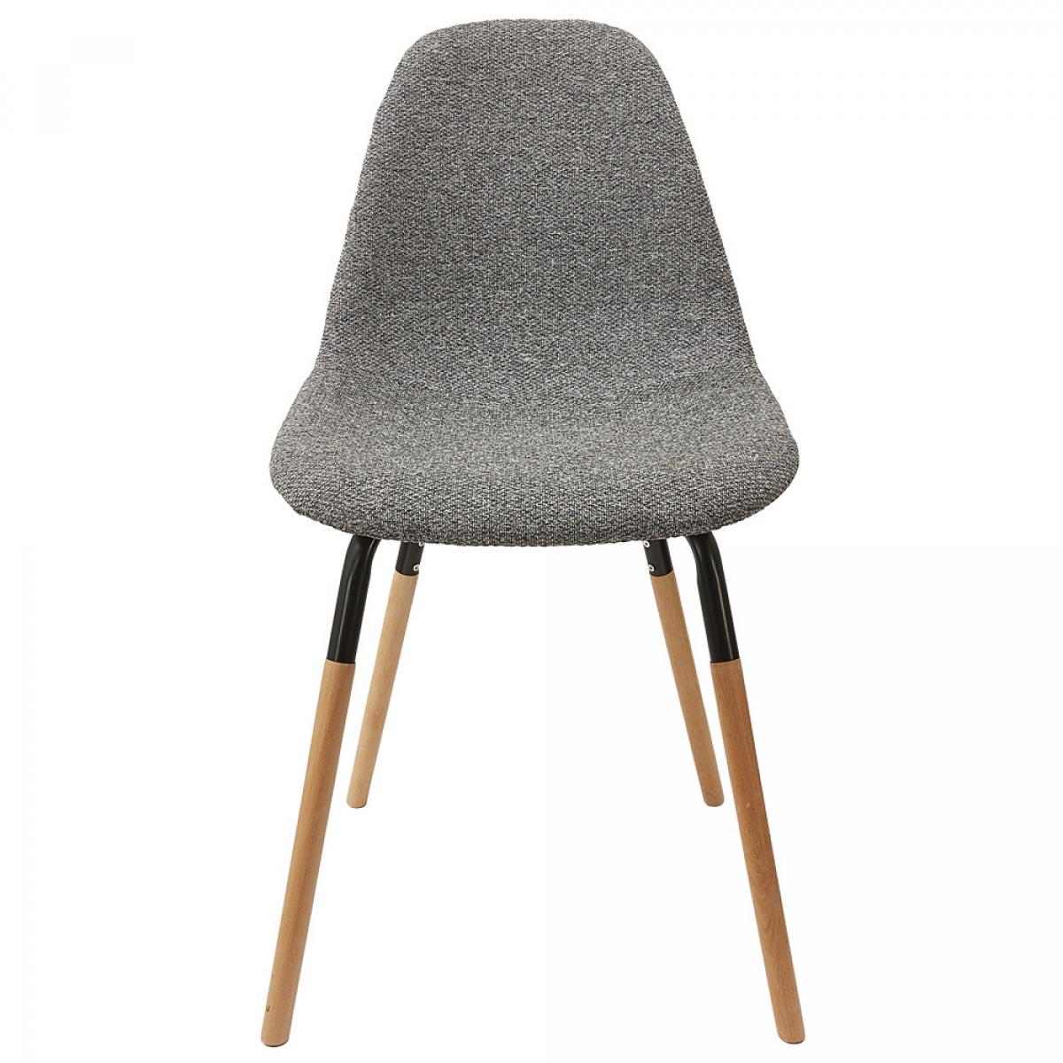 Set 4 sillas grises tela phenix escandinavas