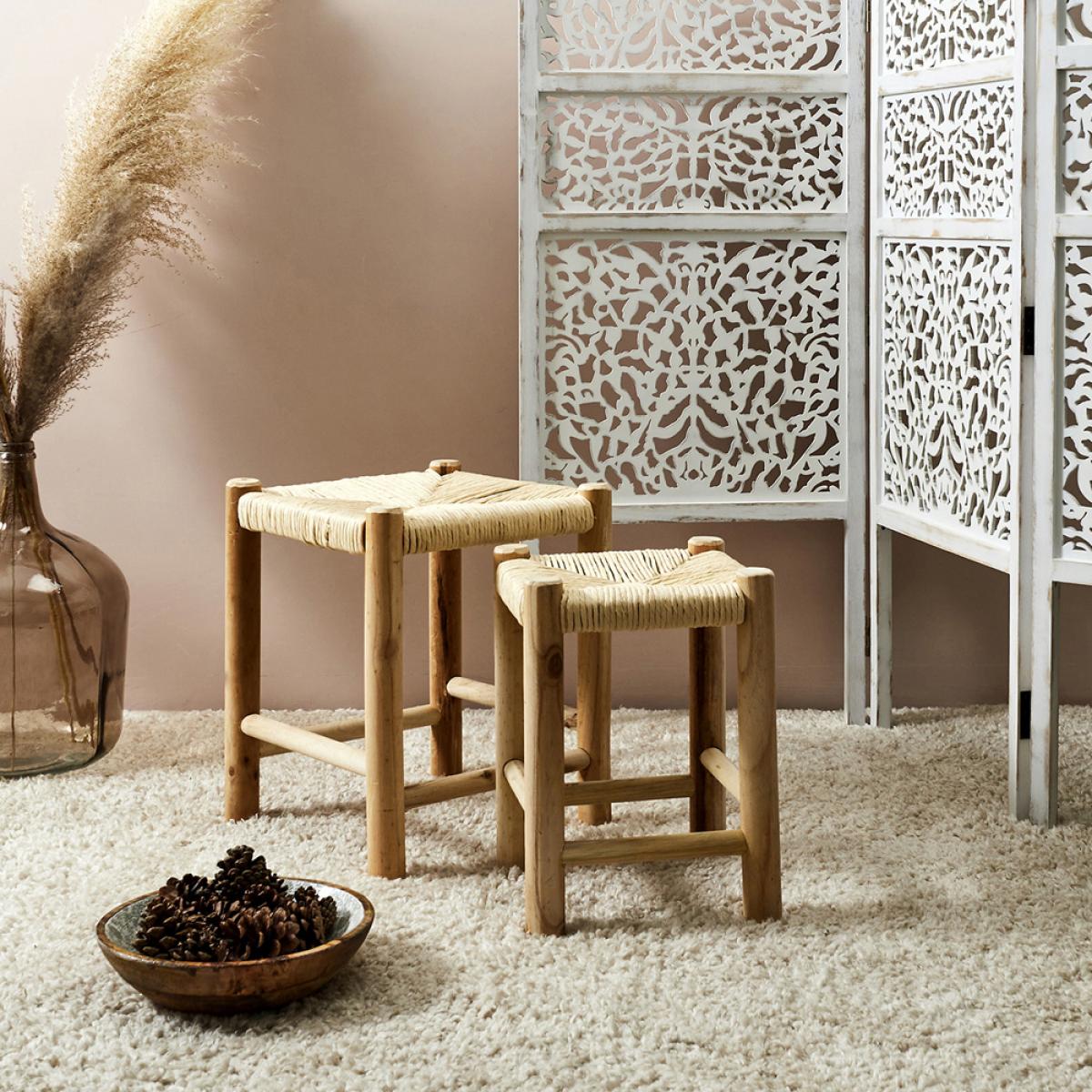 Set 2 taburetess nido madera