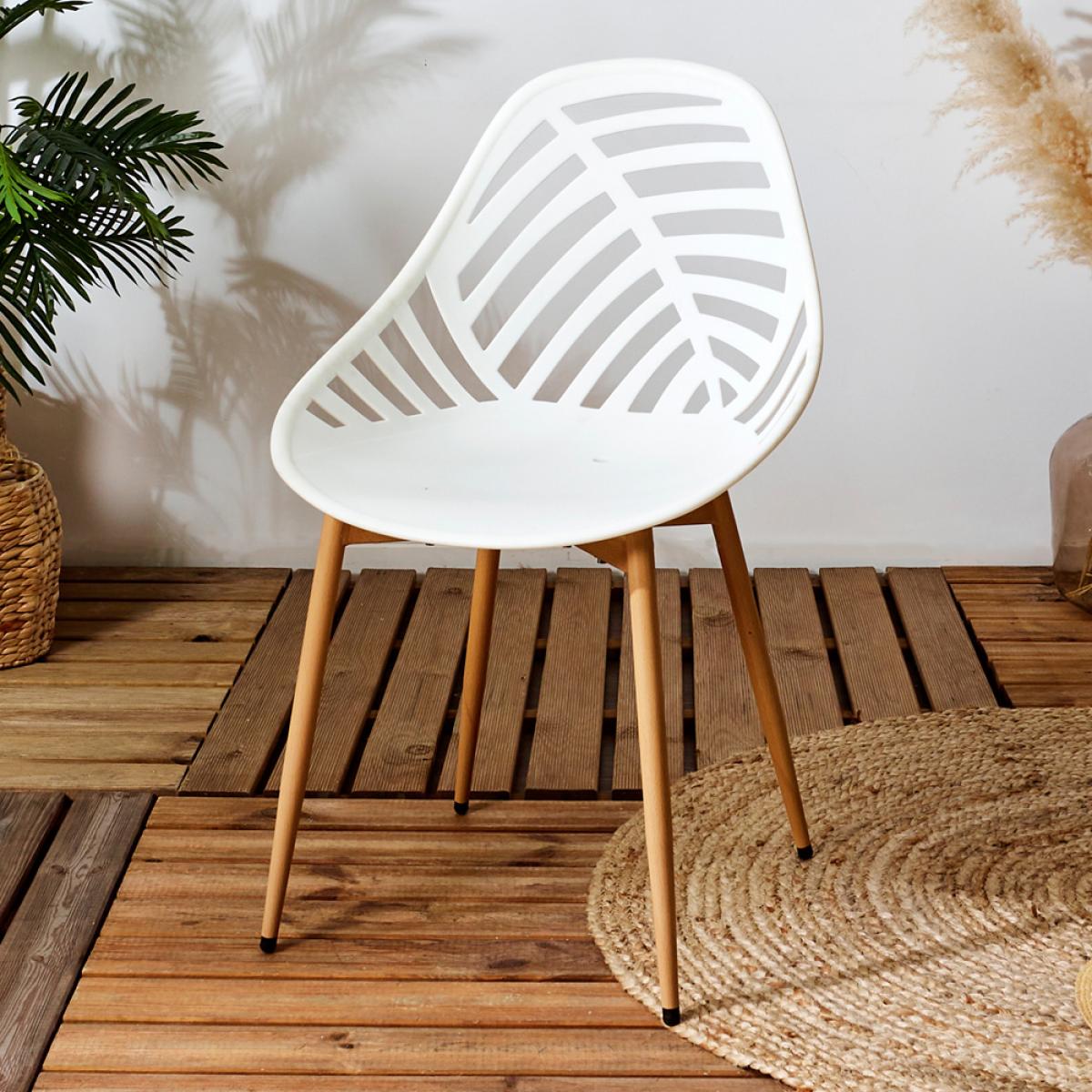 Set 4 sillas exterior blanca alameda