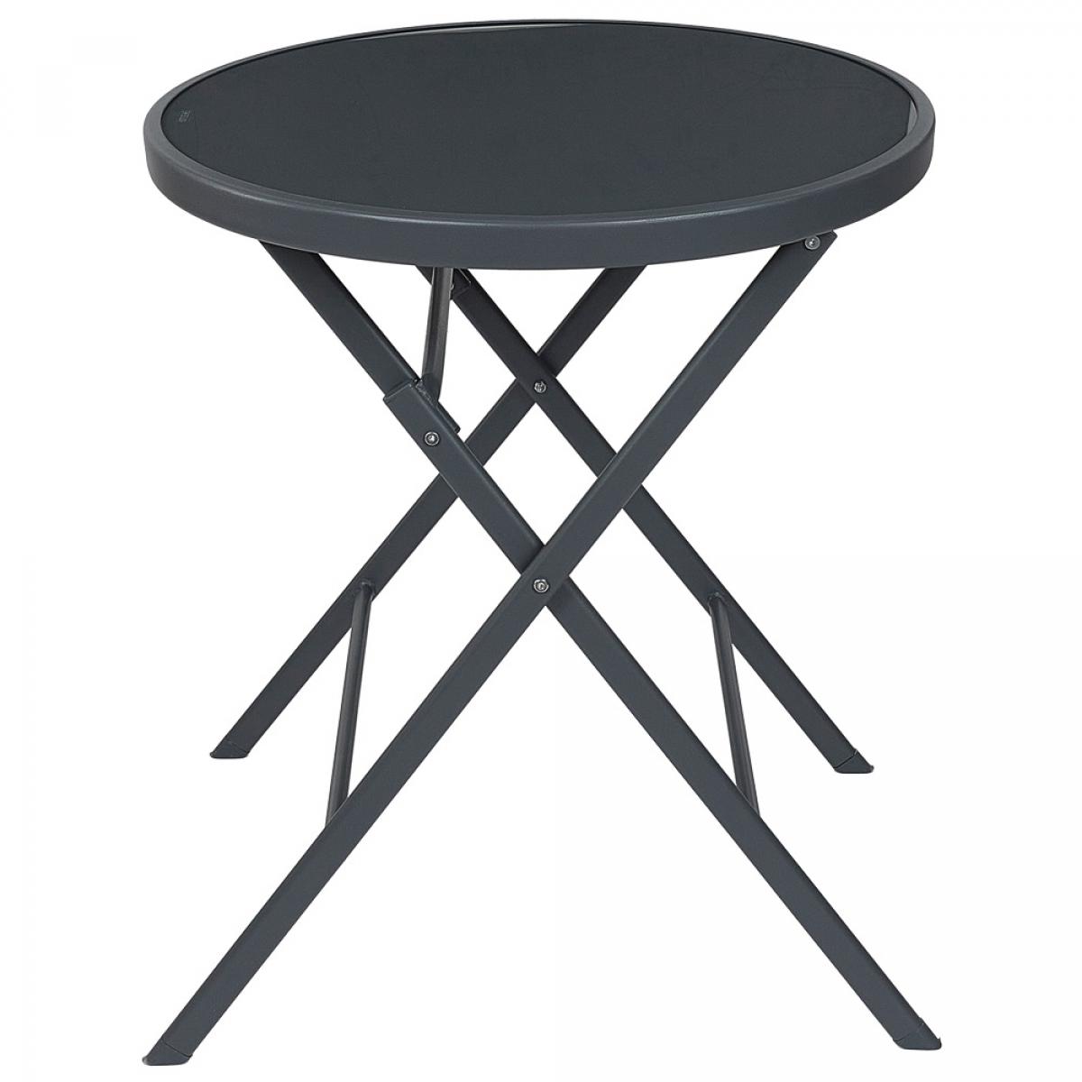 Mesa plegable gris elba d.60