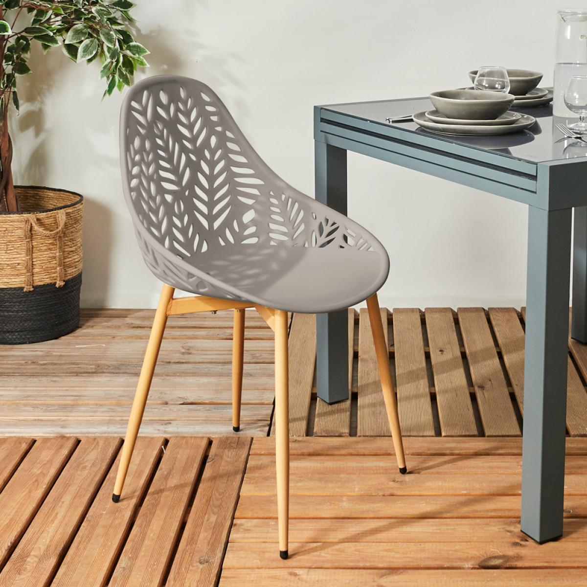 Set 4 sillas exterior taupé lucena