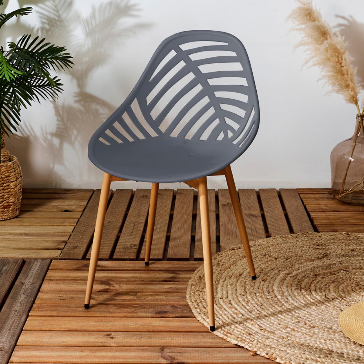 Set 4 sillas exterior gris alameda