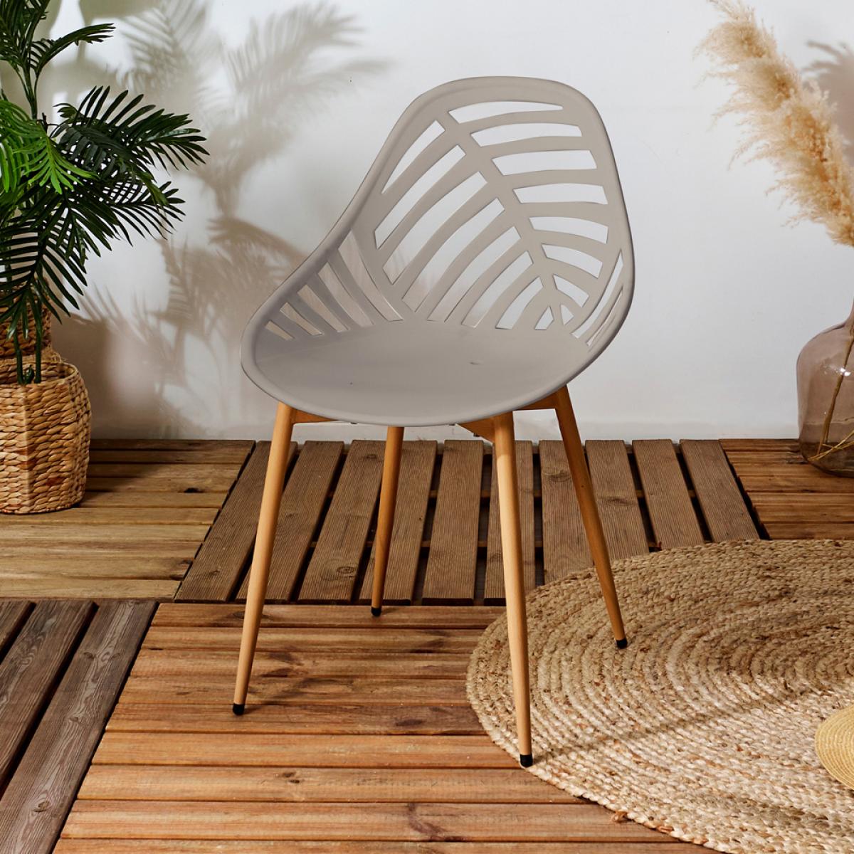 Set 4 sillas exterior taupé alameda