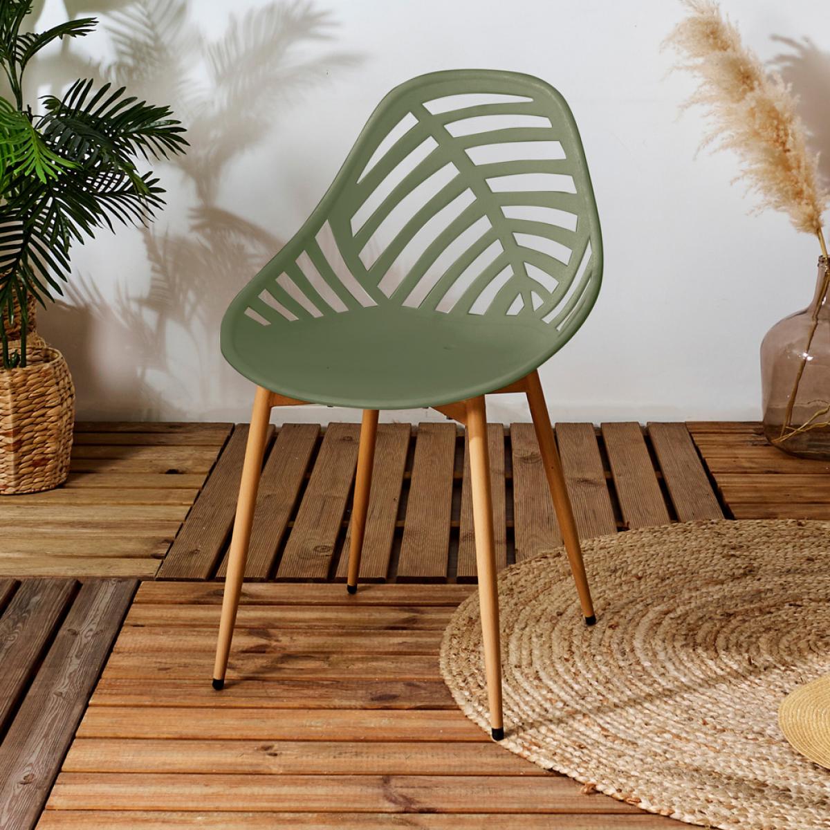 Set 4 sillas exterior verde alameda