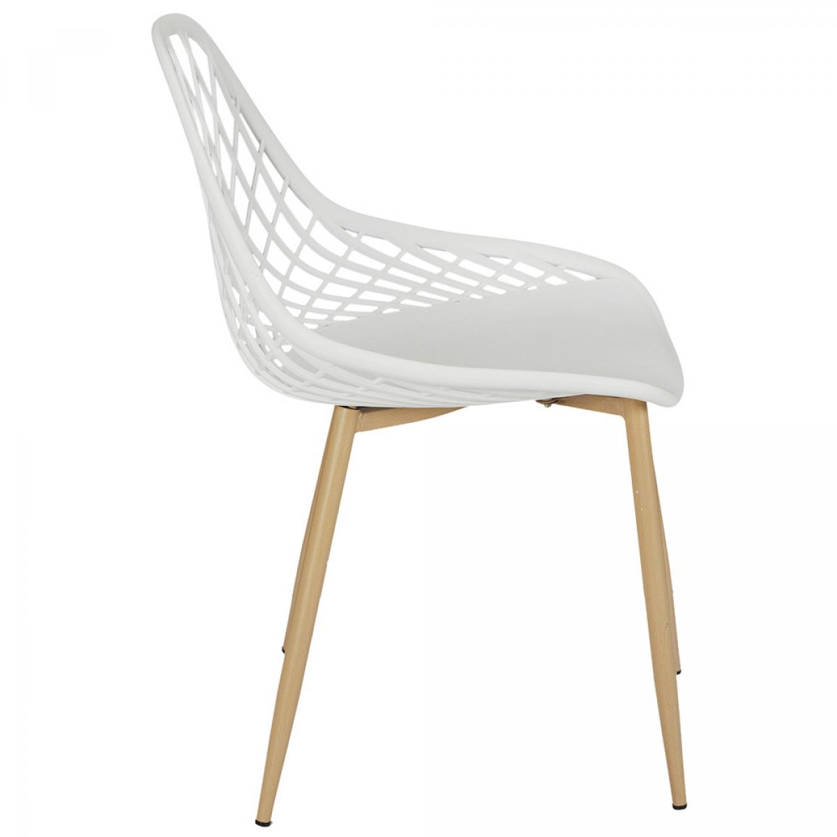 Set 4 sillas exterior blancas málaga