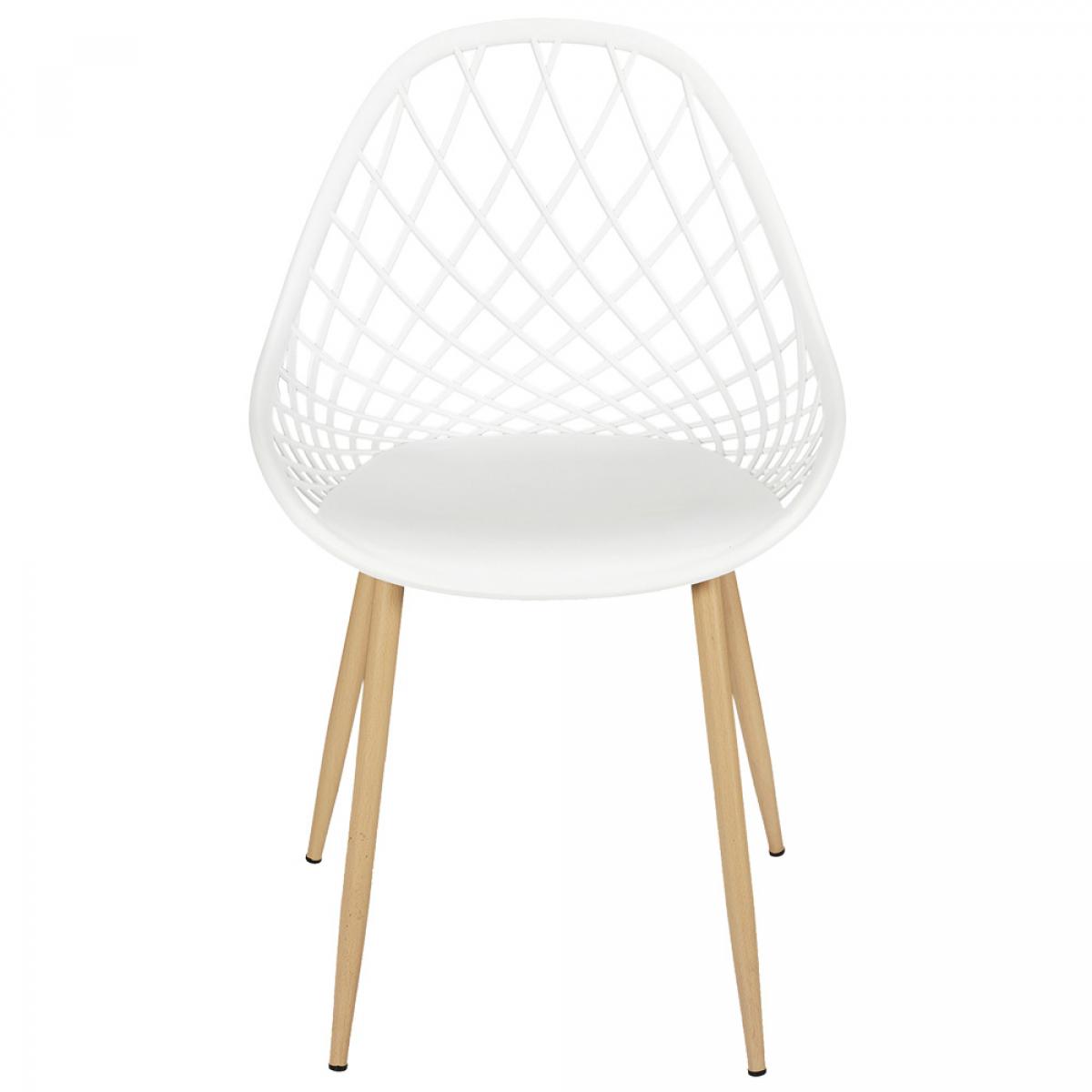 Set 4 sillas exterior blancas málaga