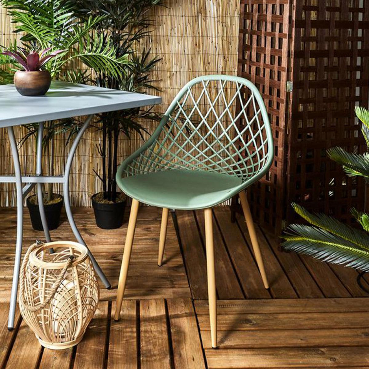 Set 4 sillas exterior verdes málaga