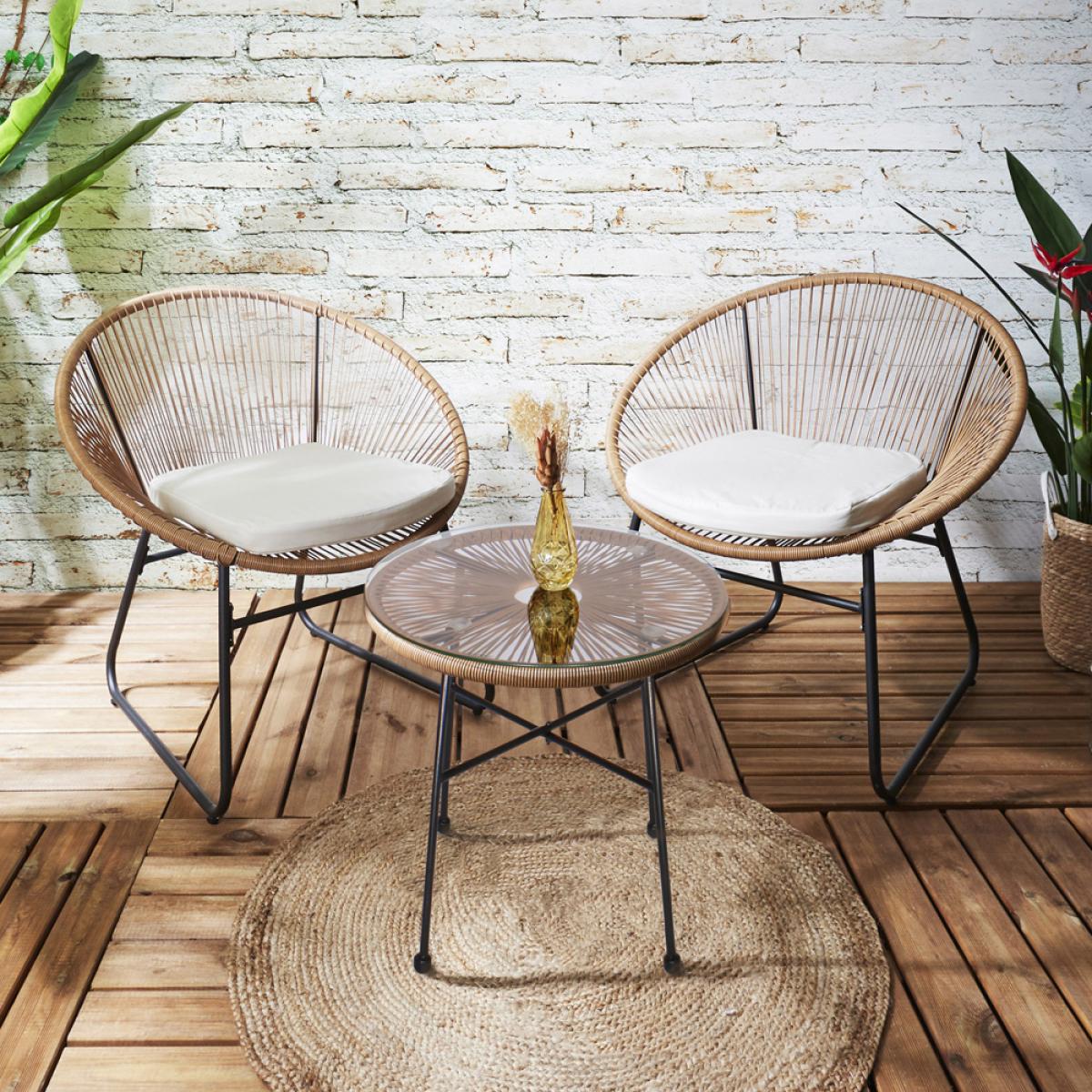 Set jardín 2 sillas cmesa