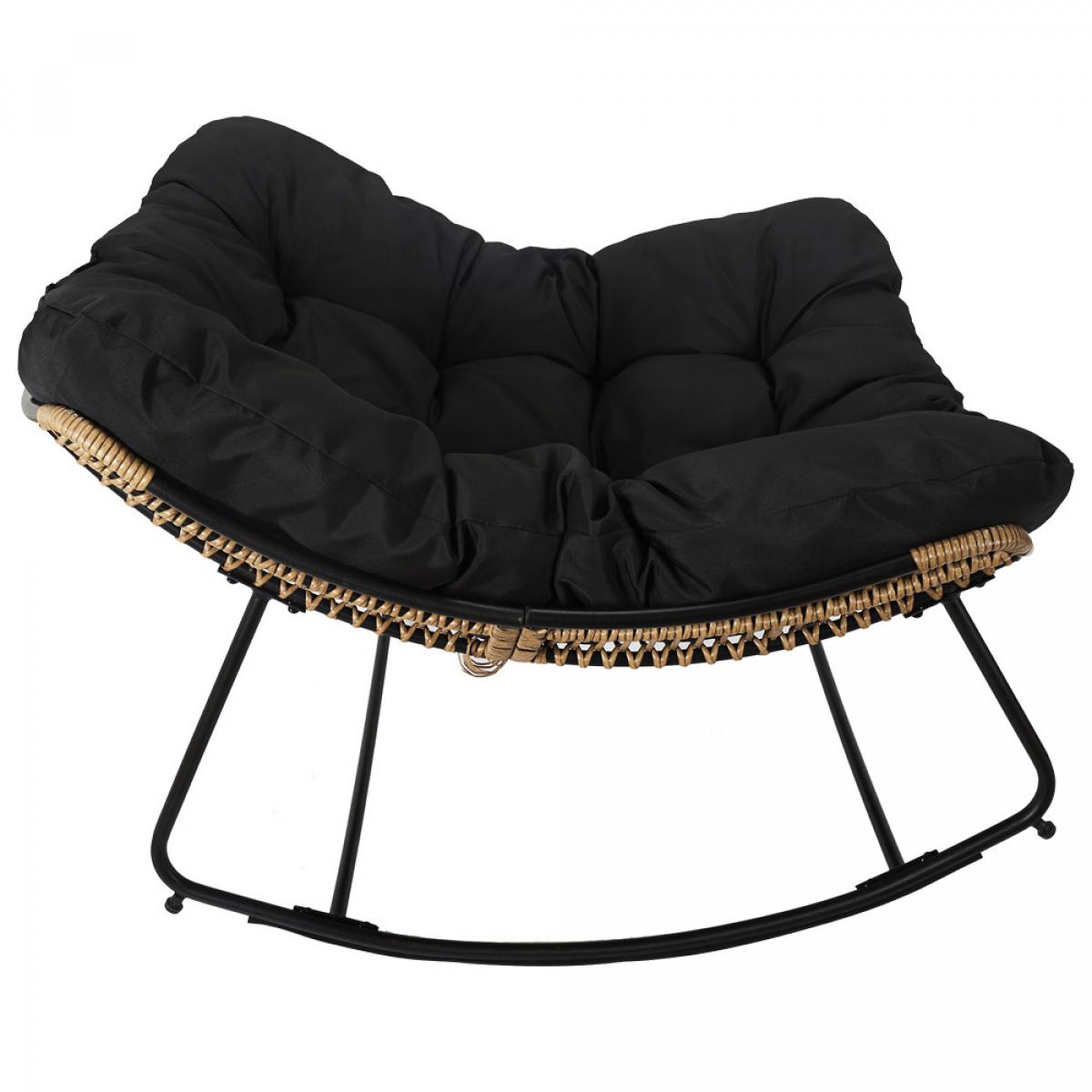 Butaca mecedora tulum negra