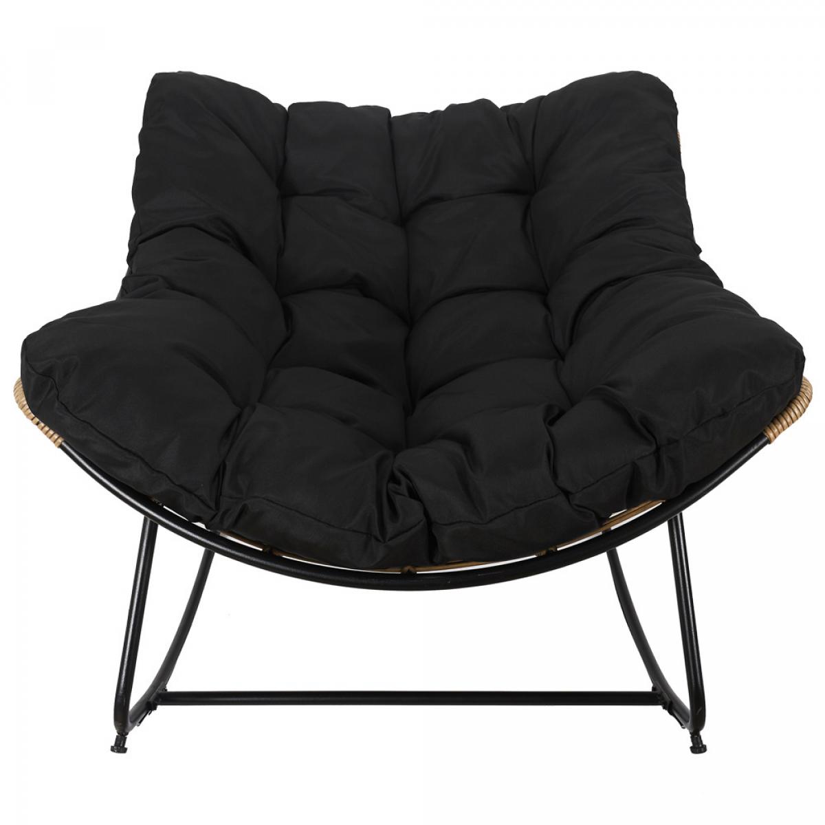 Butaca mecedora tulum negra