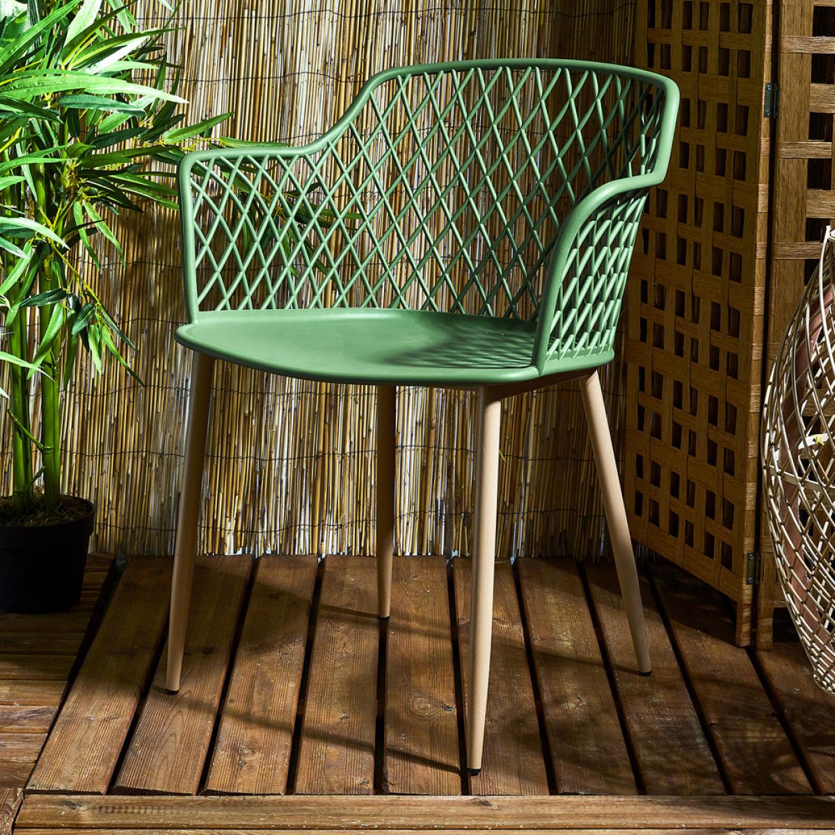 Set 4 butacas exterior verde málaga