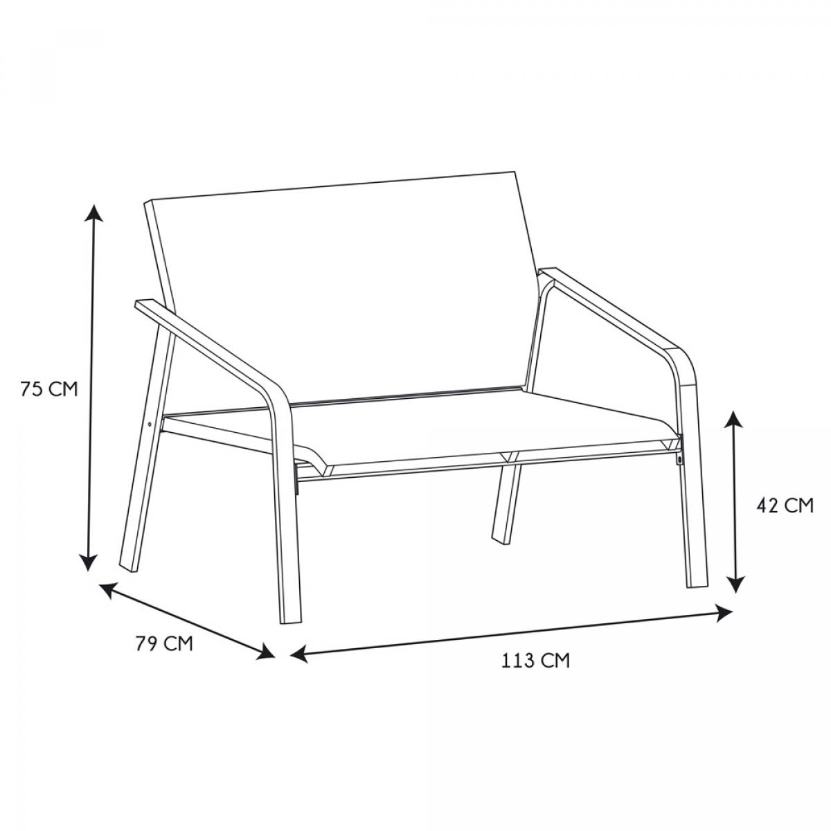 Muebles jardín 4 piezas naxos