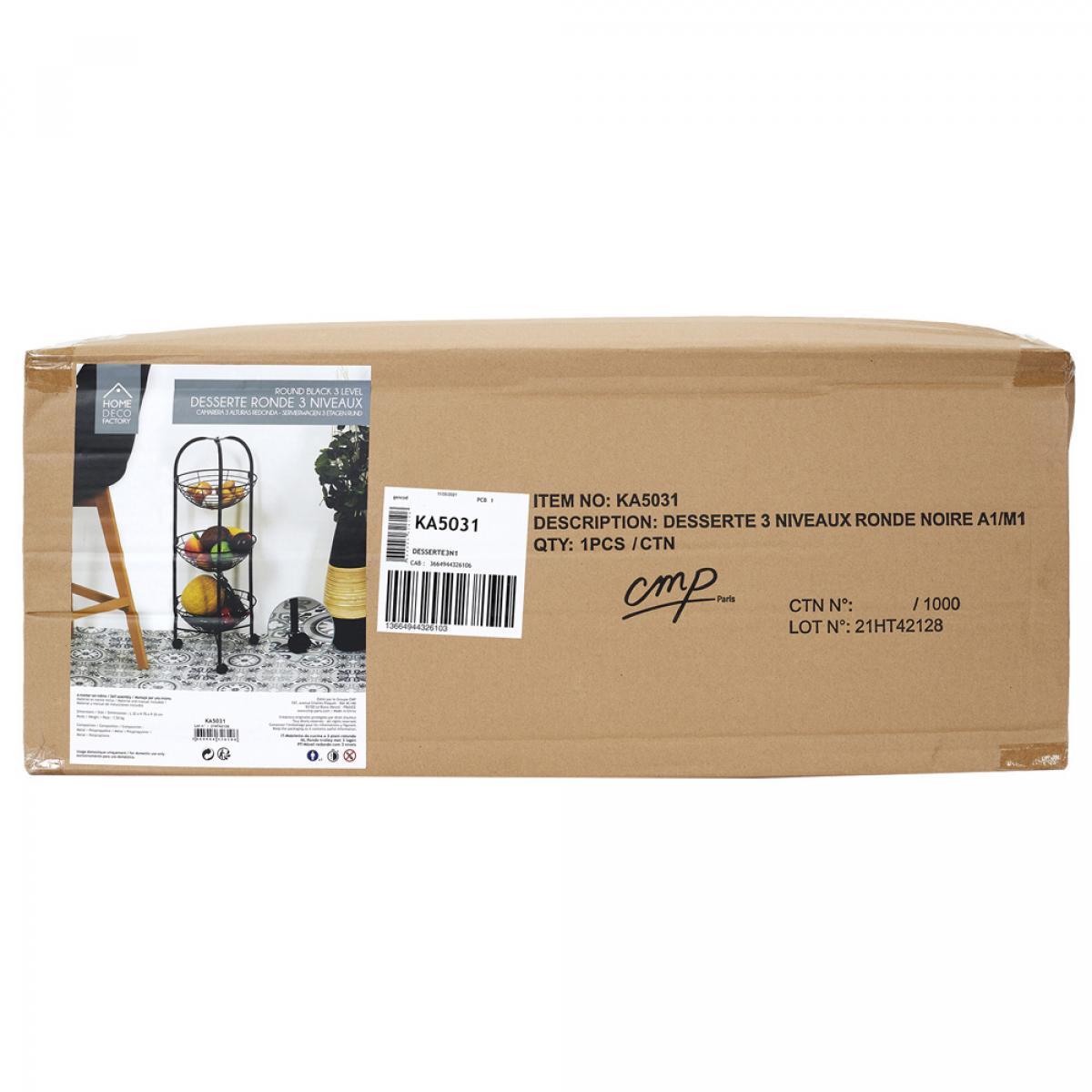 Camarera 3 alturas redonda neg