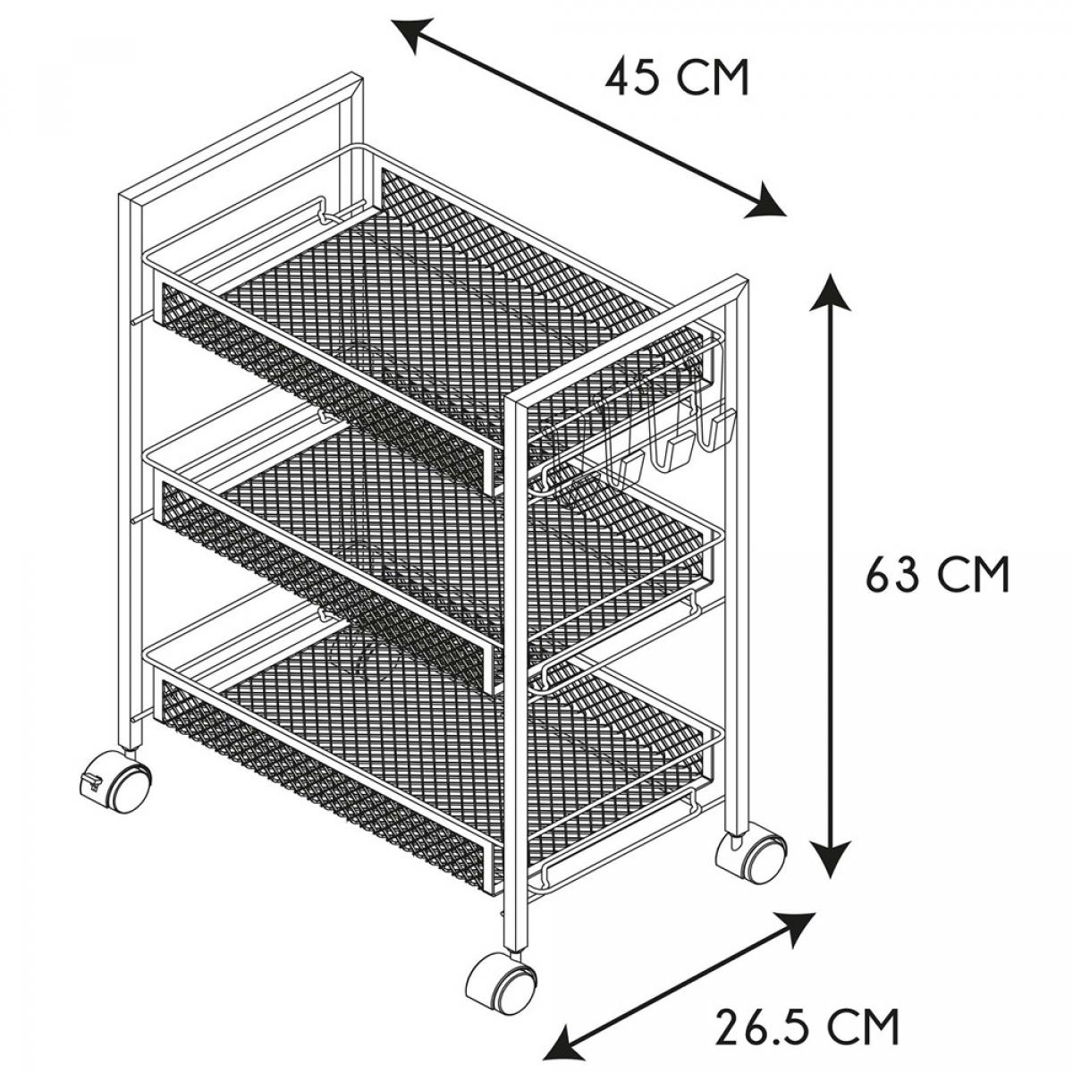 Mesa camarera 3 baldas