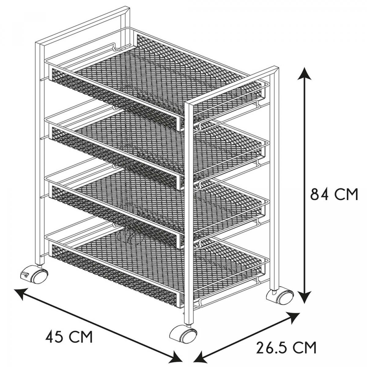 Mesa camarera 4 baldas