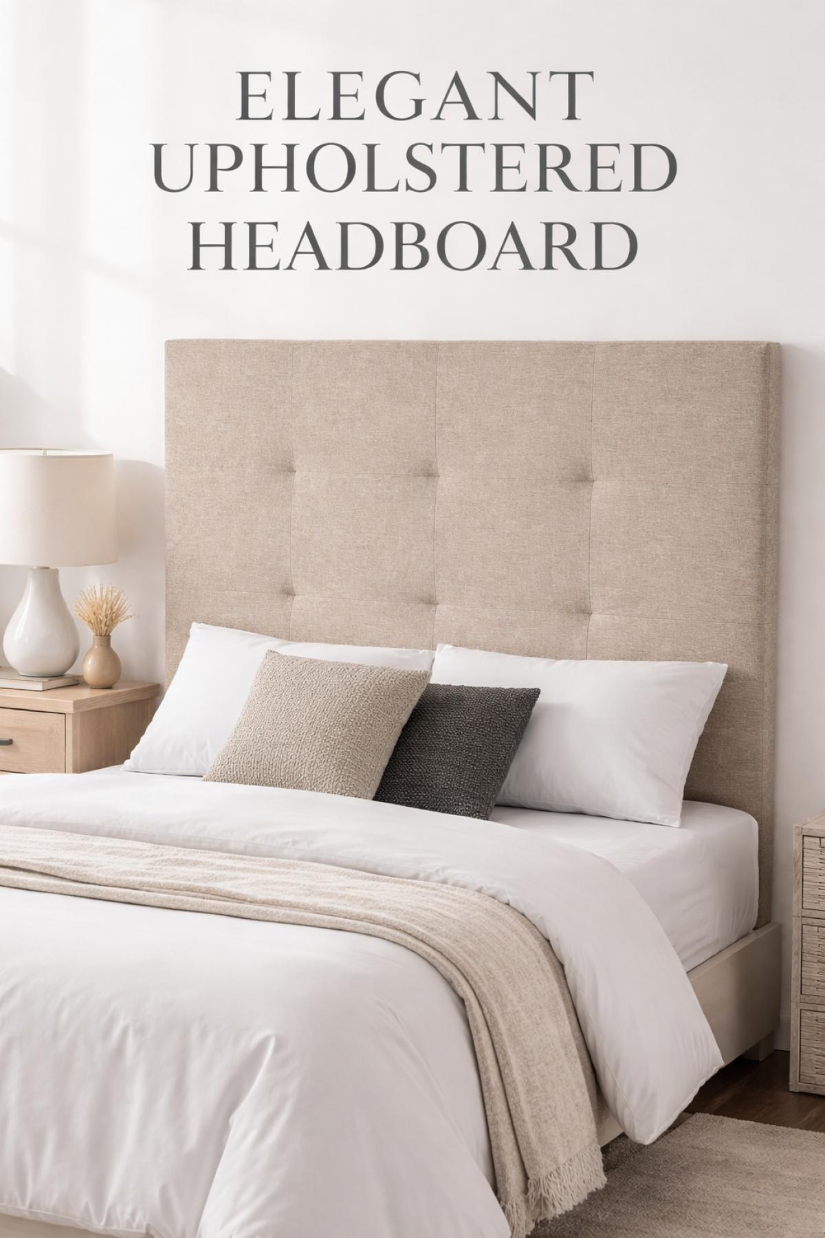 OLSON II CABECERO 105X115X7 TELA BEIGE TOSTADO