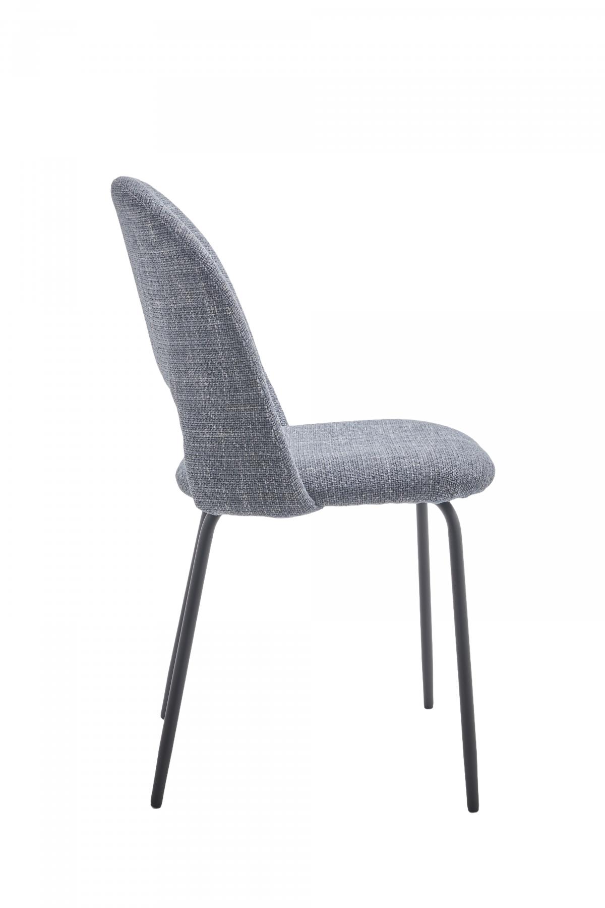 BALTIC SILLA TELA UF982-11 GRIS CLARO PATA NEGRA 4 UD