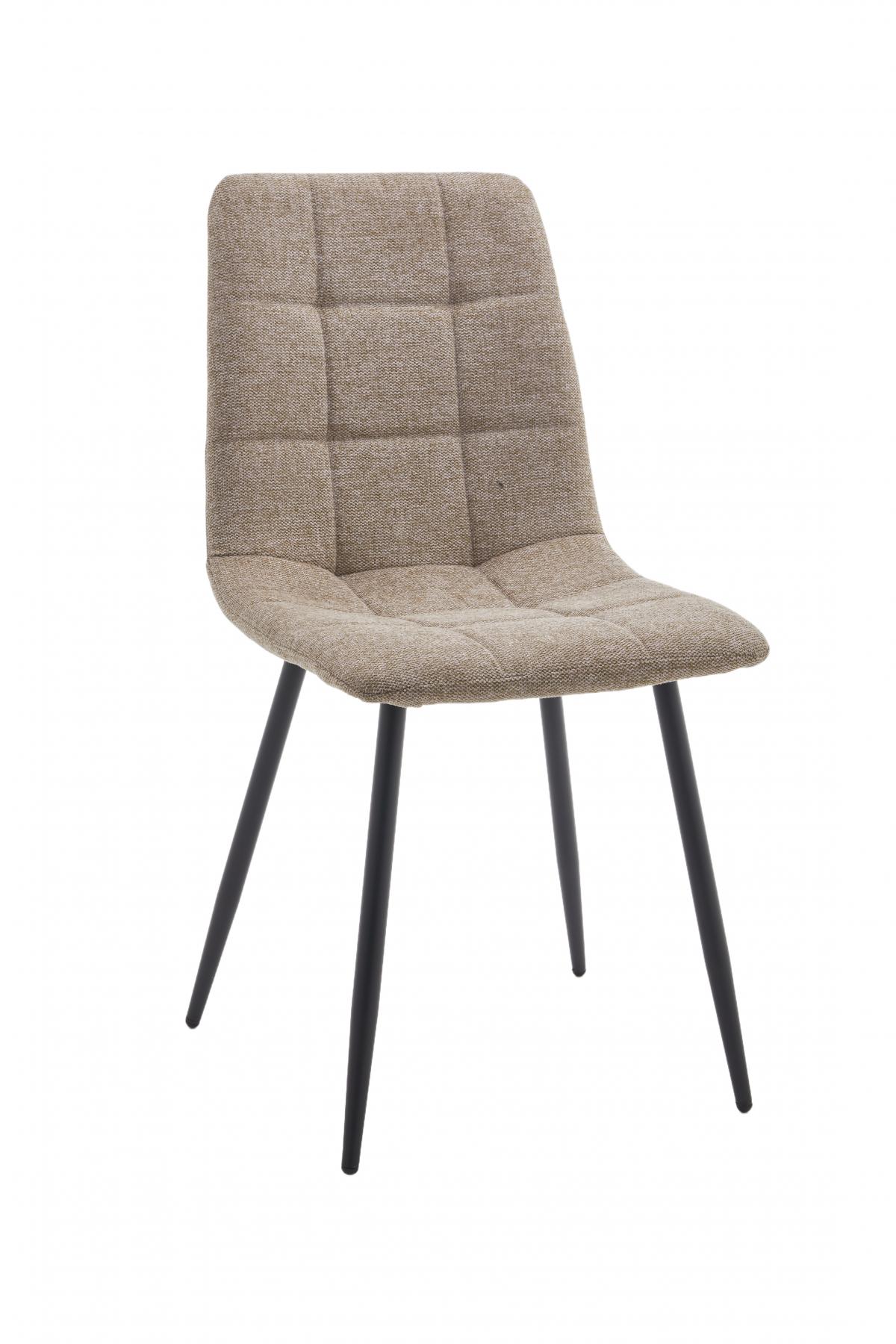 DENMARK 2 SILLA TELA UF920-02 BEIGE TOSTADO PATA NEGRA 4 UD