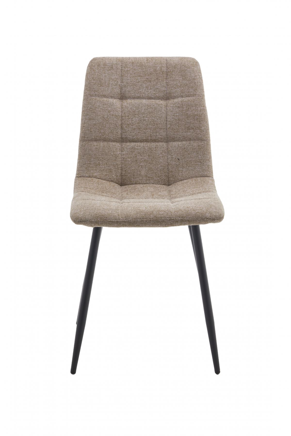 DENMARK 2 SILLA TELA UF920-02 BEIGE TOSTADO PATA NEGRA 4 UD