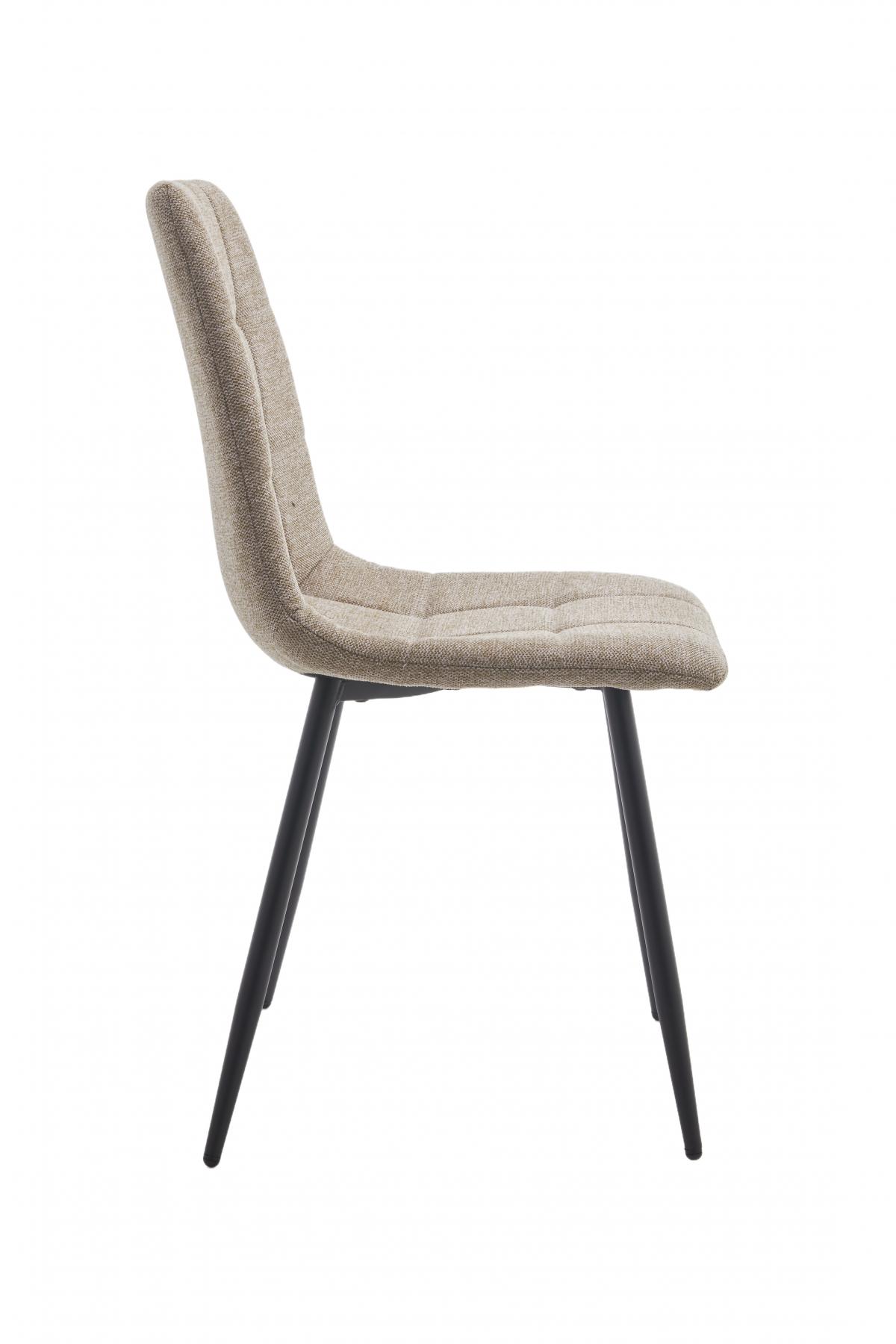 DENMARK 2 SILLA TELA UF920-02 BEIGE TOSTADO PATA NEGRA 4 UD