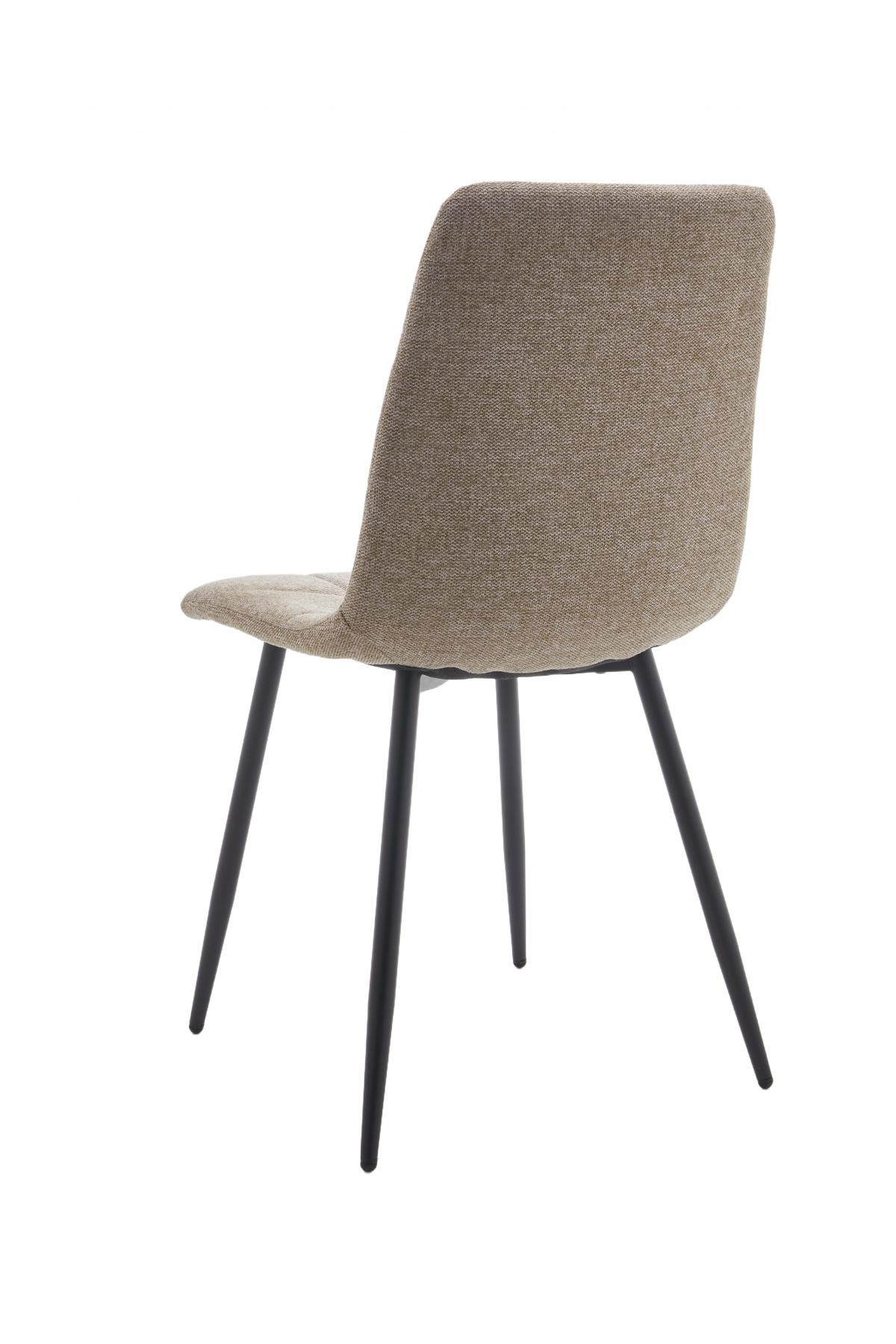 DENMARK 2 SILLA TELA UF920-02 BEIGE TOSTADO PATA NEGRA 4 UD