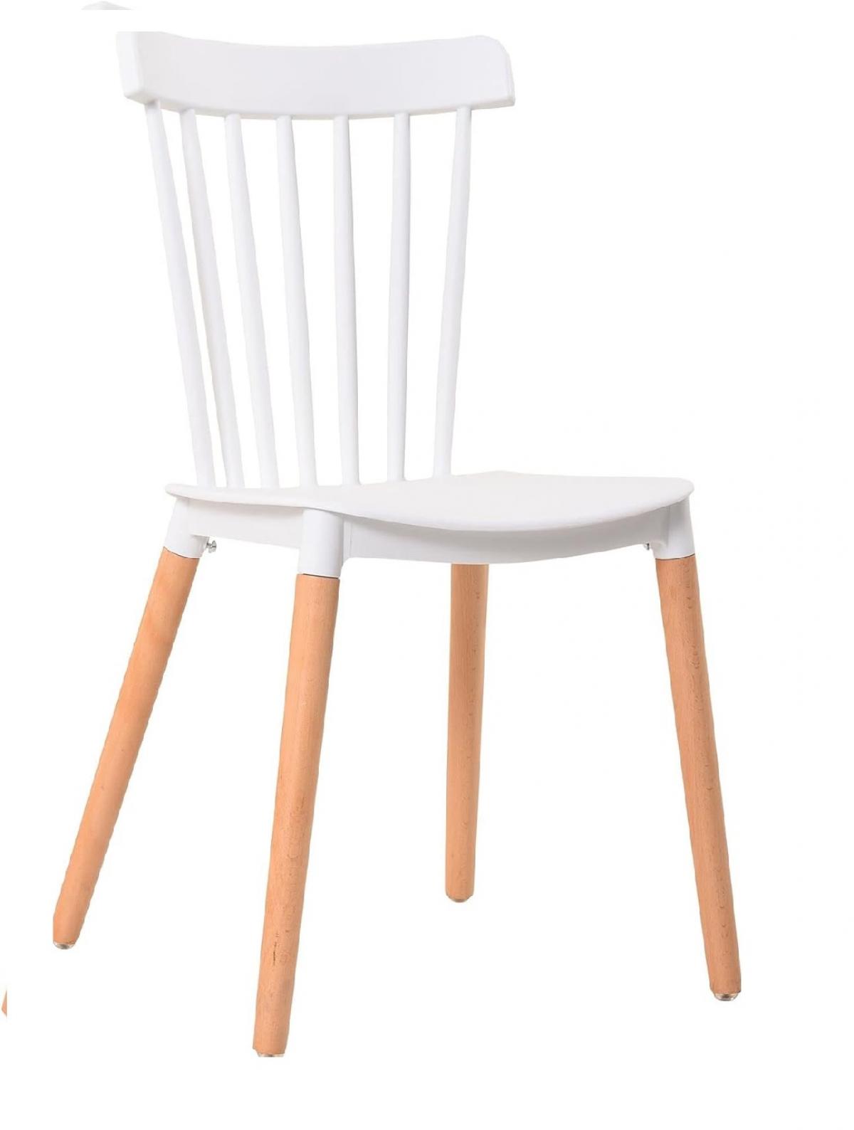 MALMO SILLA COLOR BLANCO PATA MADERA 4 UD