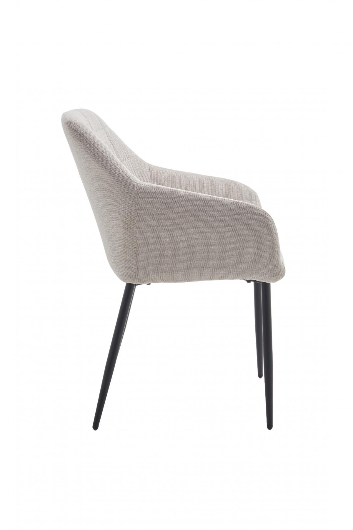 RIGA  II SILLA TELA UF920 01 BEIGE PATA NEGRA 2 UD