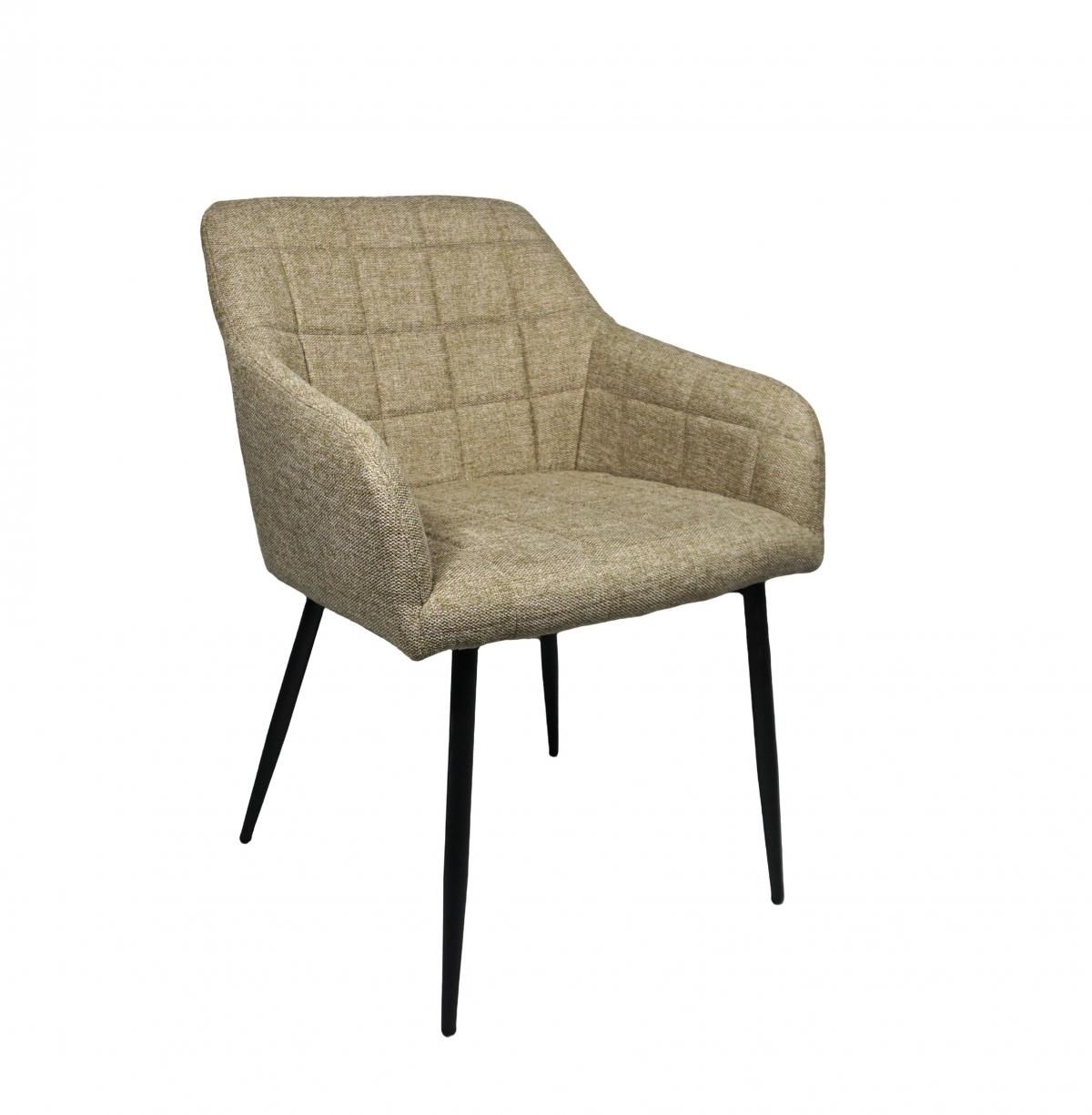 RIGA II SILLA TELA UF920-02 BEIGE TOSTADO PATA NEGRA 2UD