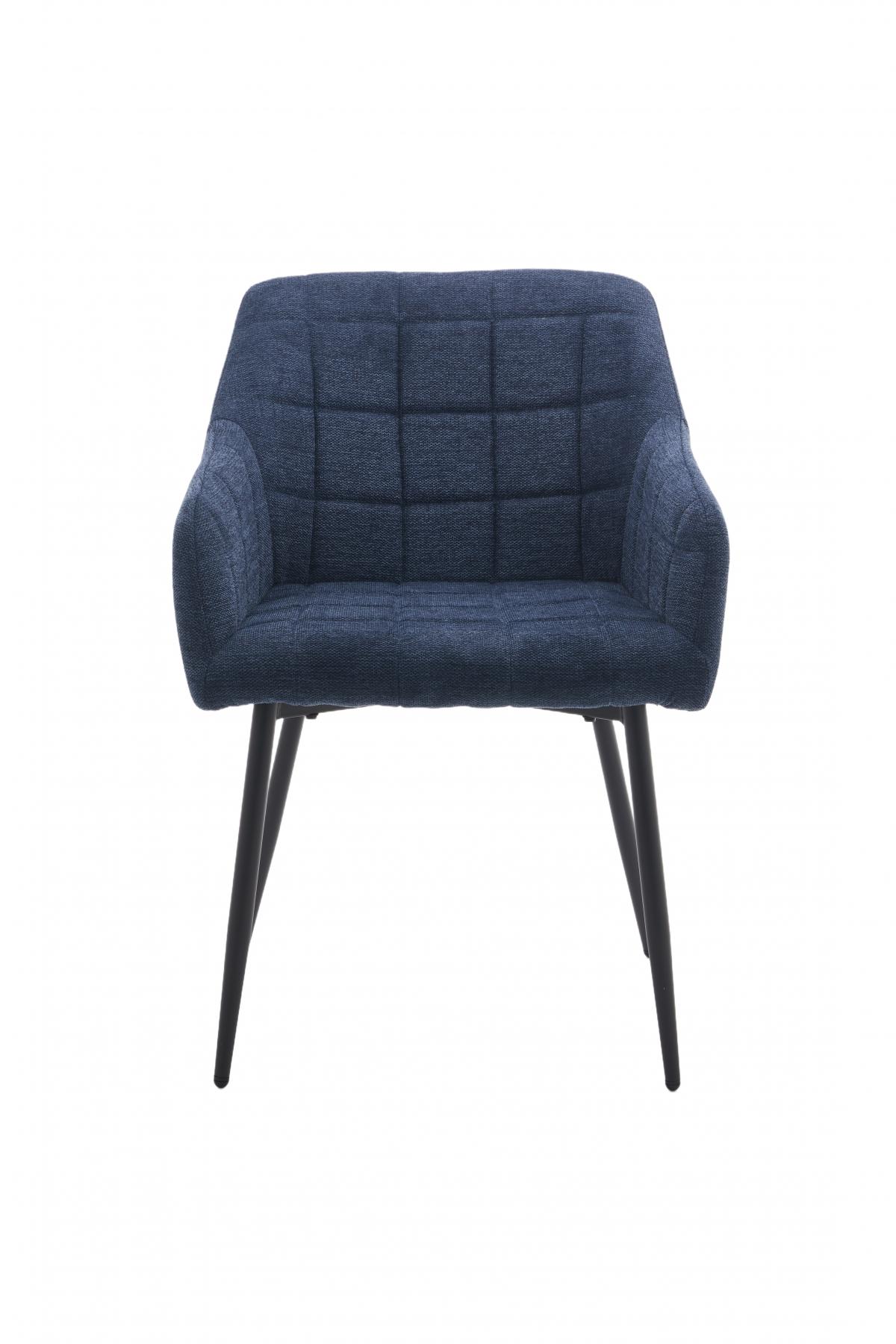 RIGA II SILLA TELA UF920-09 AZUL PATA NEGRA (2UN)
