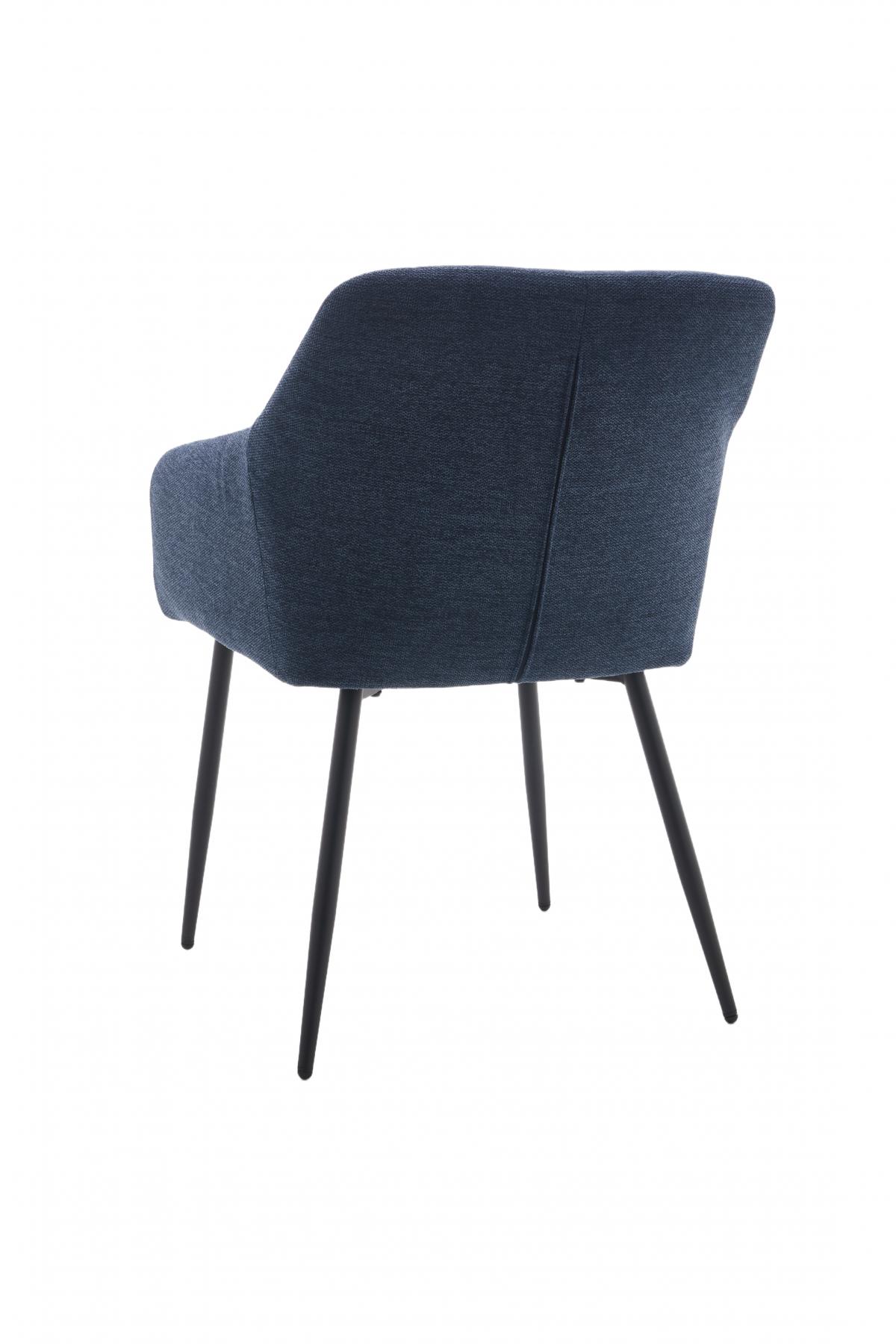 RIGA II SILLA TELA UF920-09 AZUL PATA NEGRA (2UN)