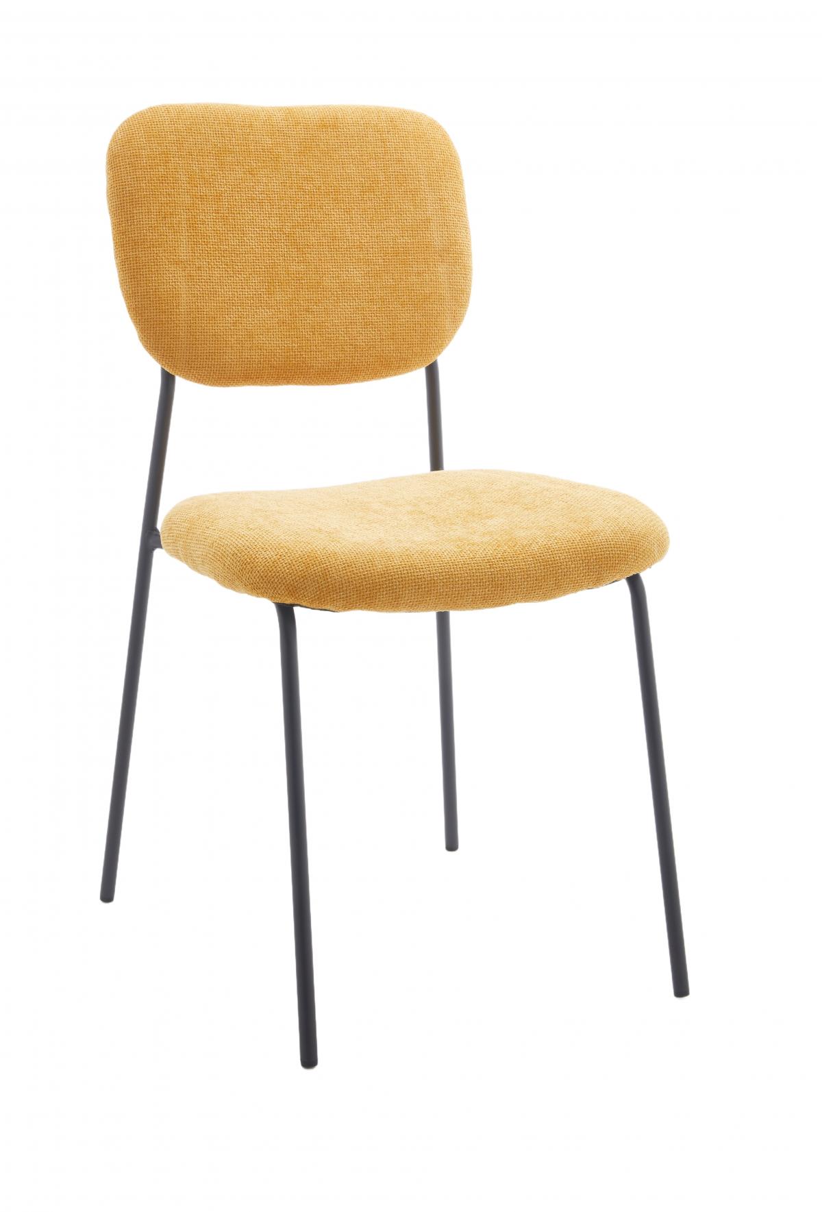 TALLIN SILLA TELA UF885-05 MOSTAZA PATA NEGRA 4 UD