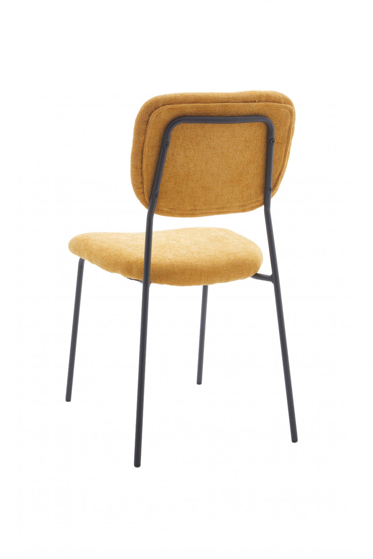 TALLIN SILLA TELA UF885-05 MOSTAZA PATA NEGRA 4 UD