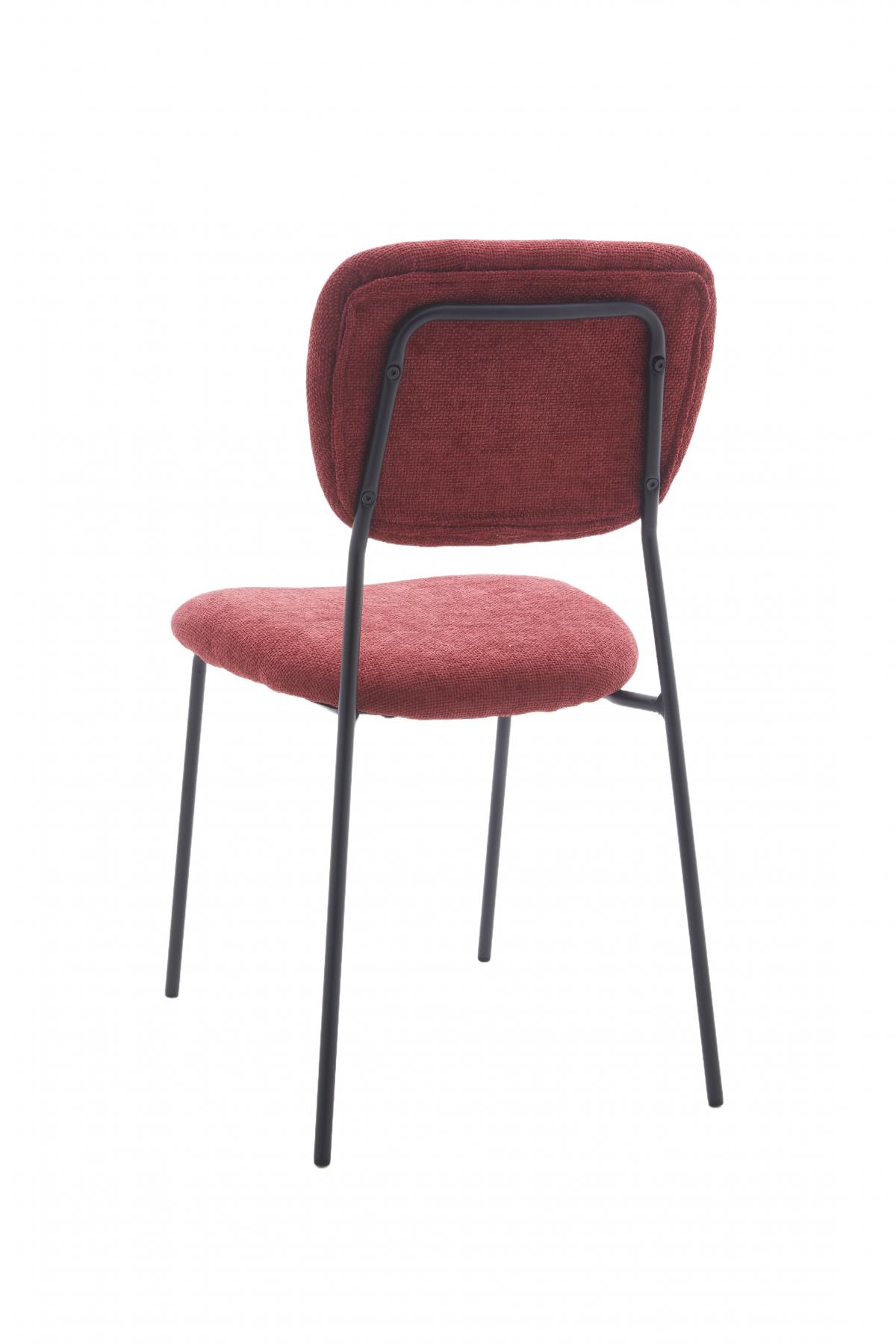 TALLIN SILLA TELA UF885-08 ROJO PATA NEGRA 4 UD