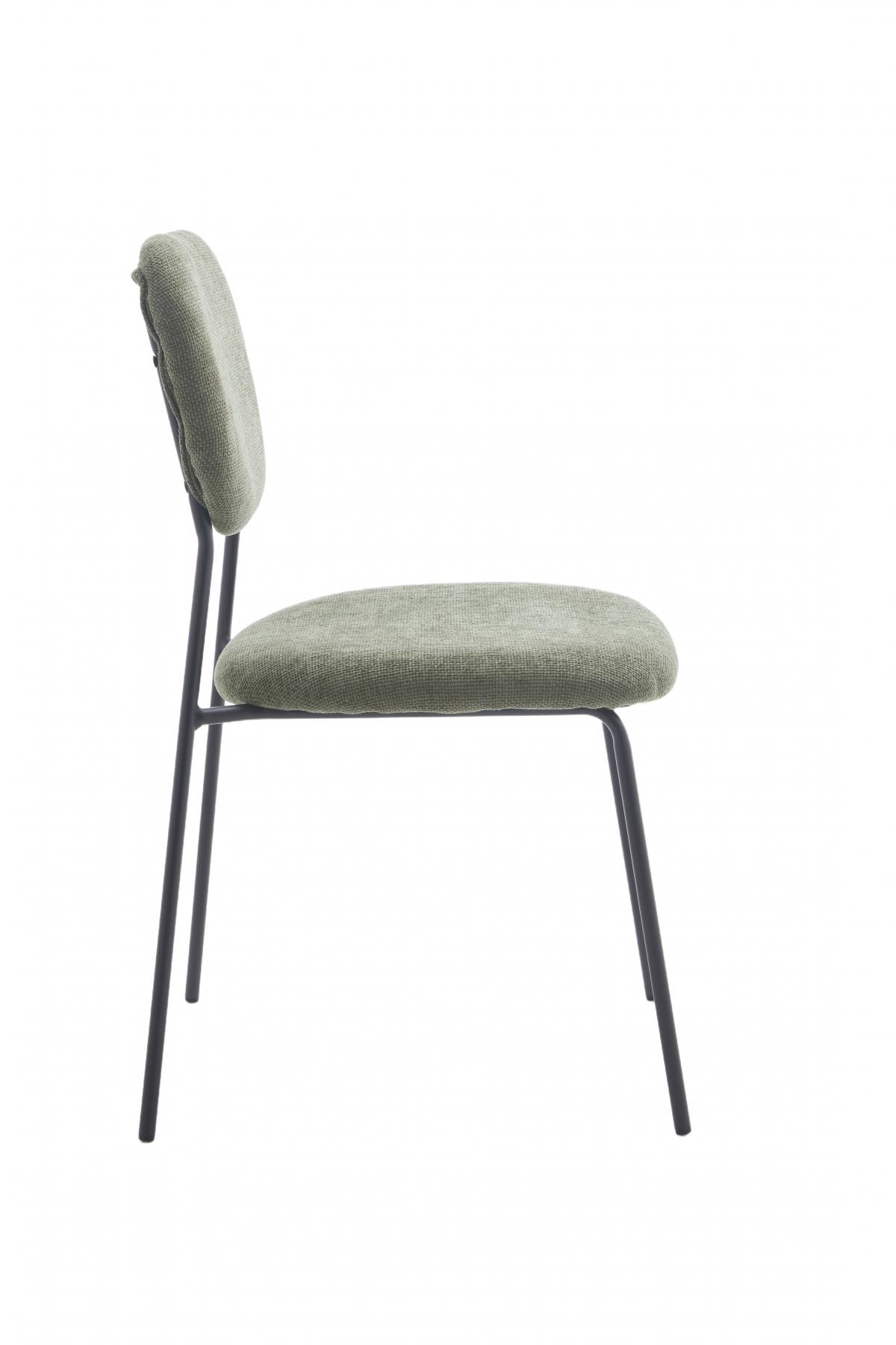 TALLIN SILLA TELA UF885-09 VERDE PATA NEGRA 4 UD