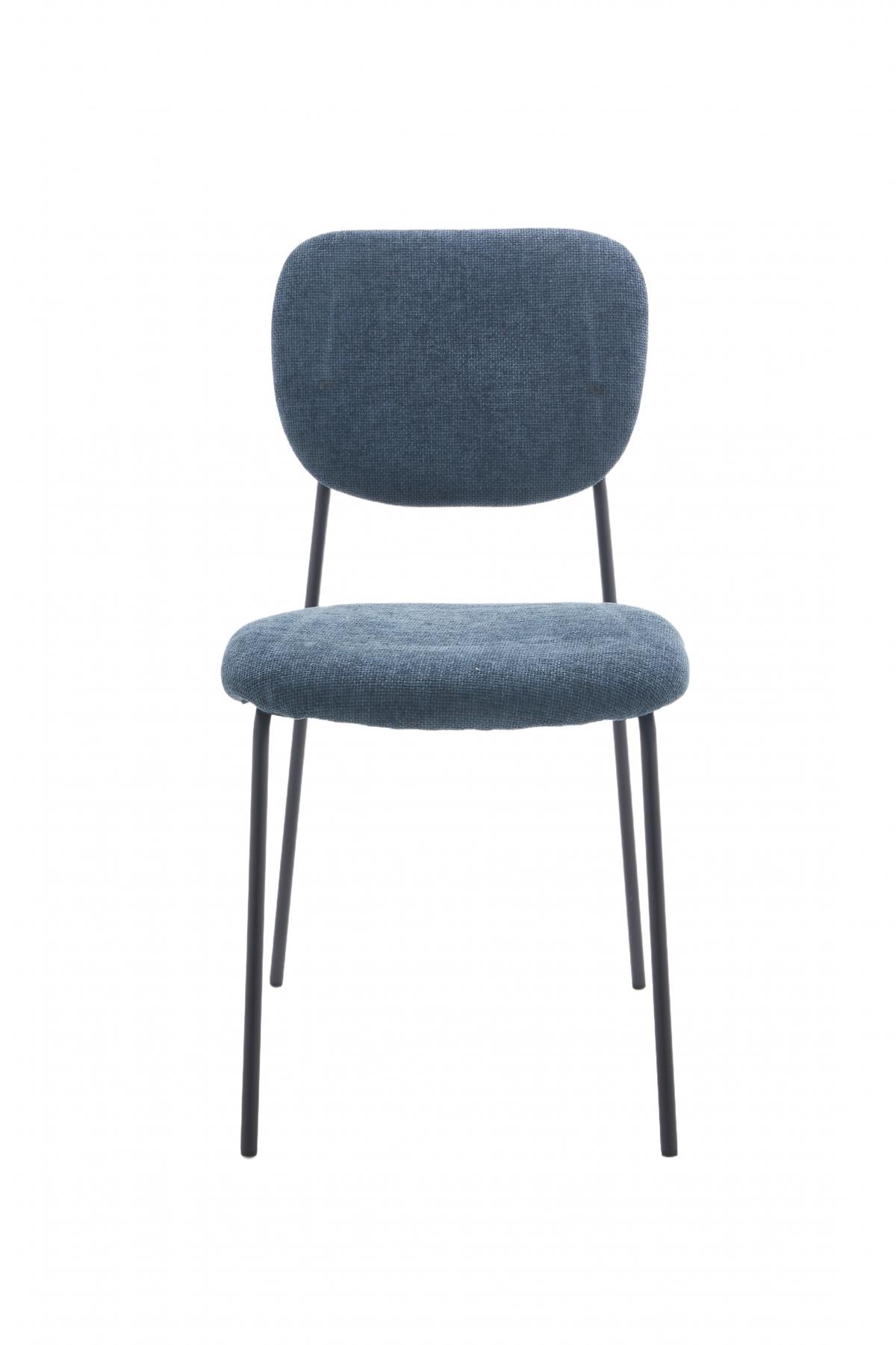 TALLIN SILLA TELA UF885-11 AZUL PATA NEGRA 4 UD