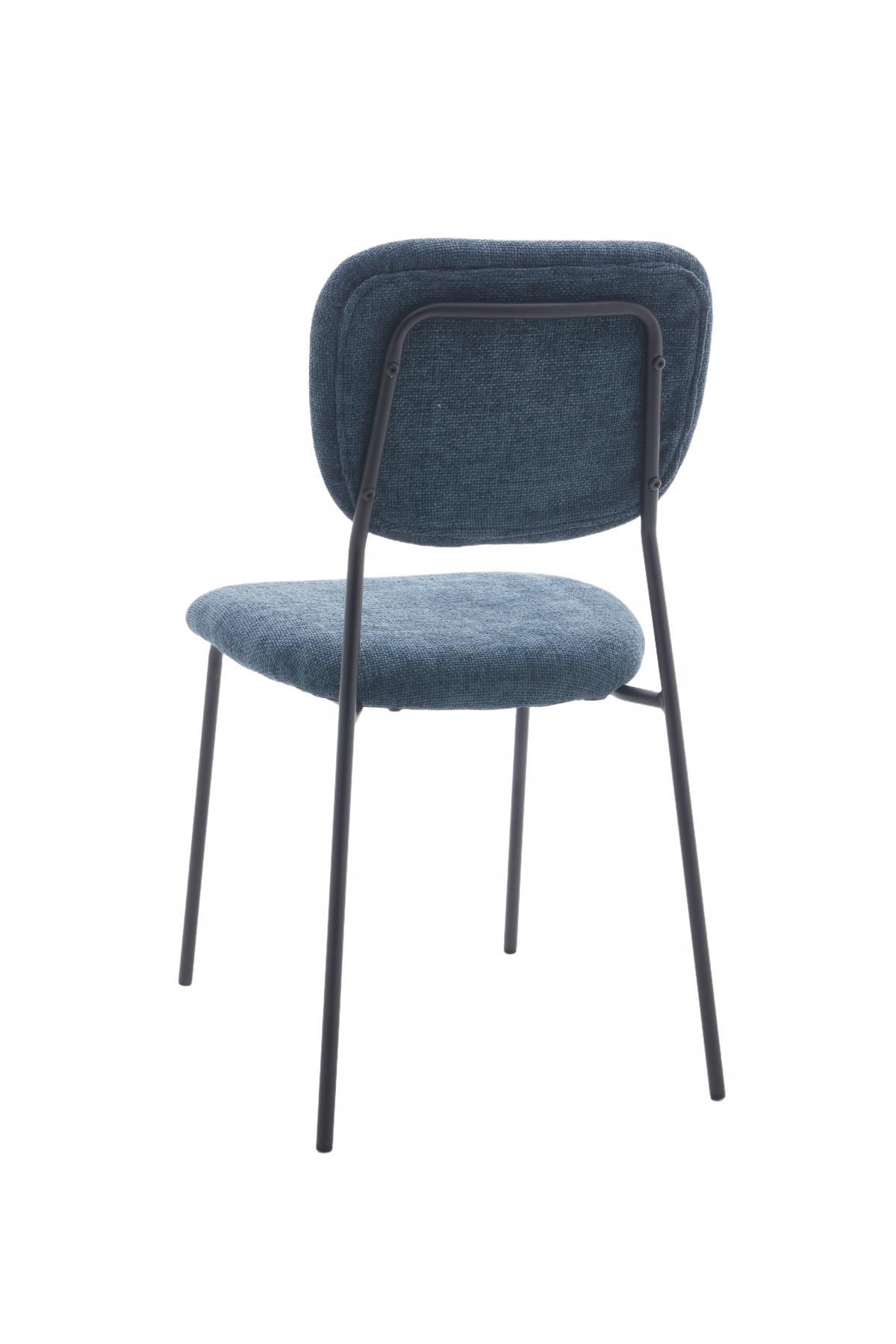 TALLIN SILLA TELA UF885-11 AZUL PATA NEGRA 4 UD