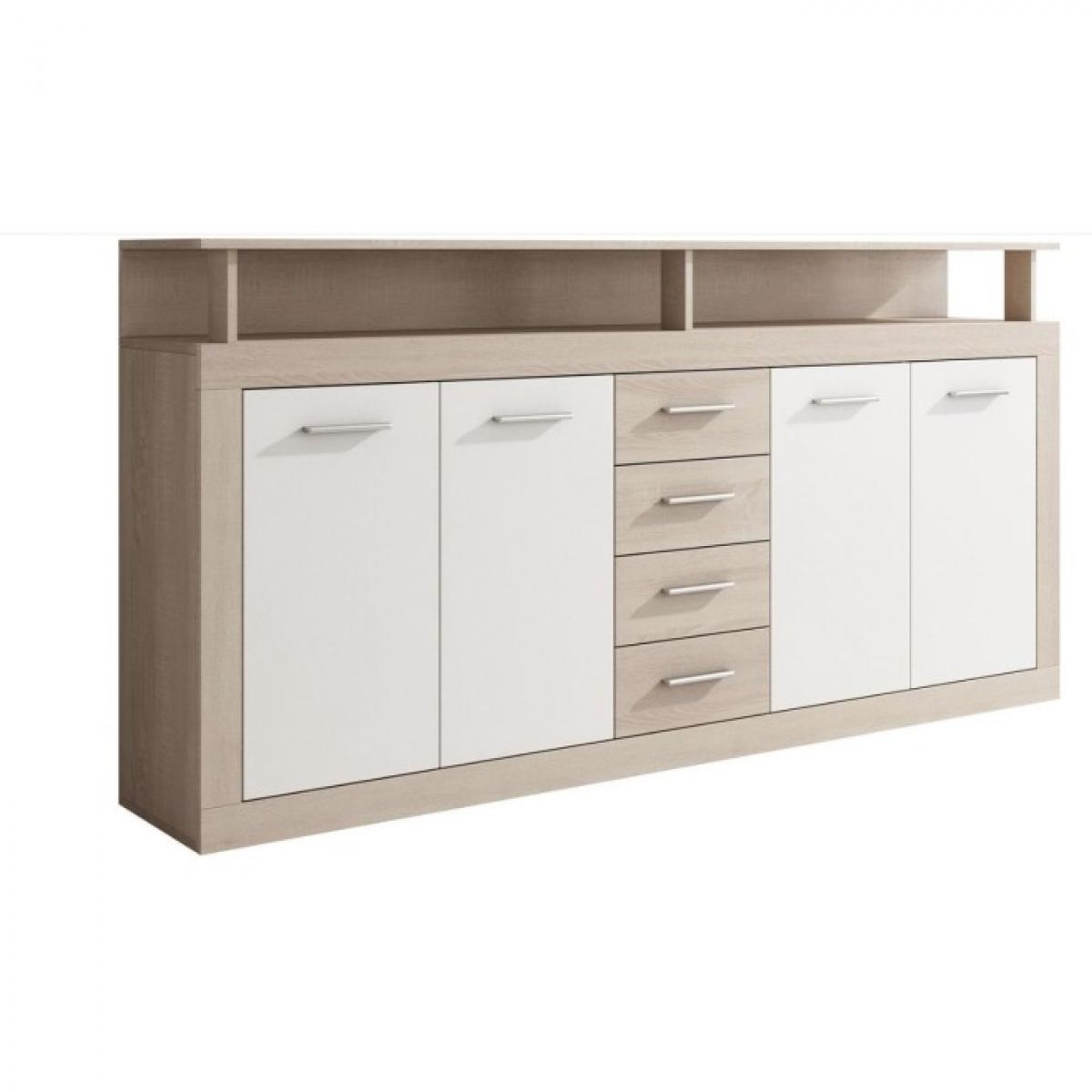 LUNA/KAWA XXL APARADOR ACABADO SONOMA ARTESAN - BLANCO