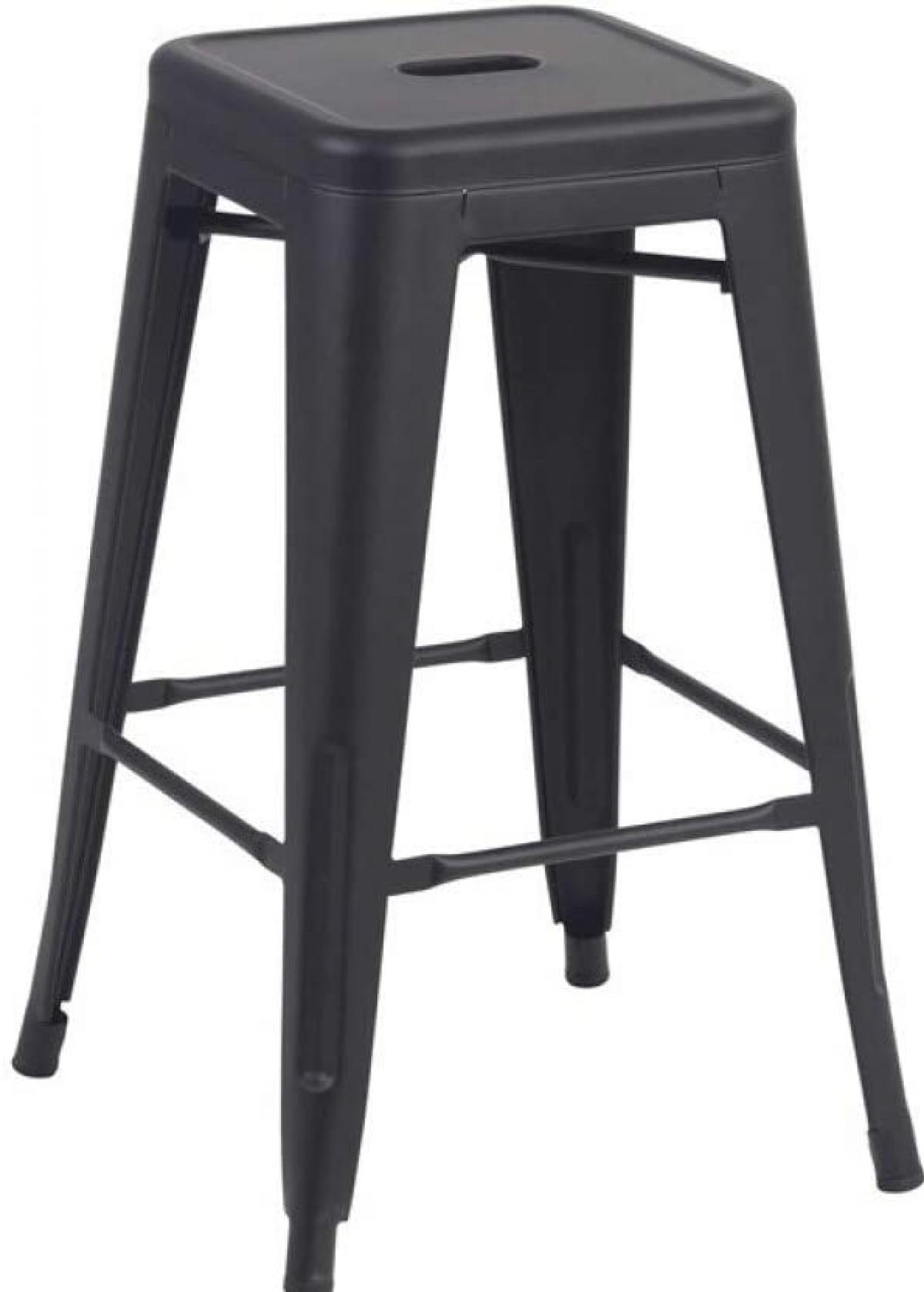 TOLIX TABURETE COLOR NEGRO 4 UNIDADES