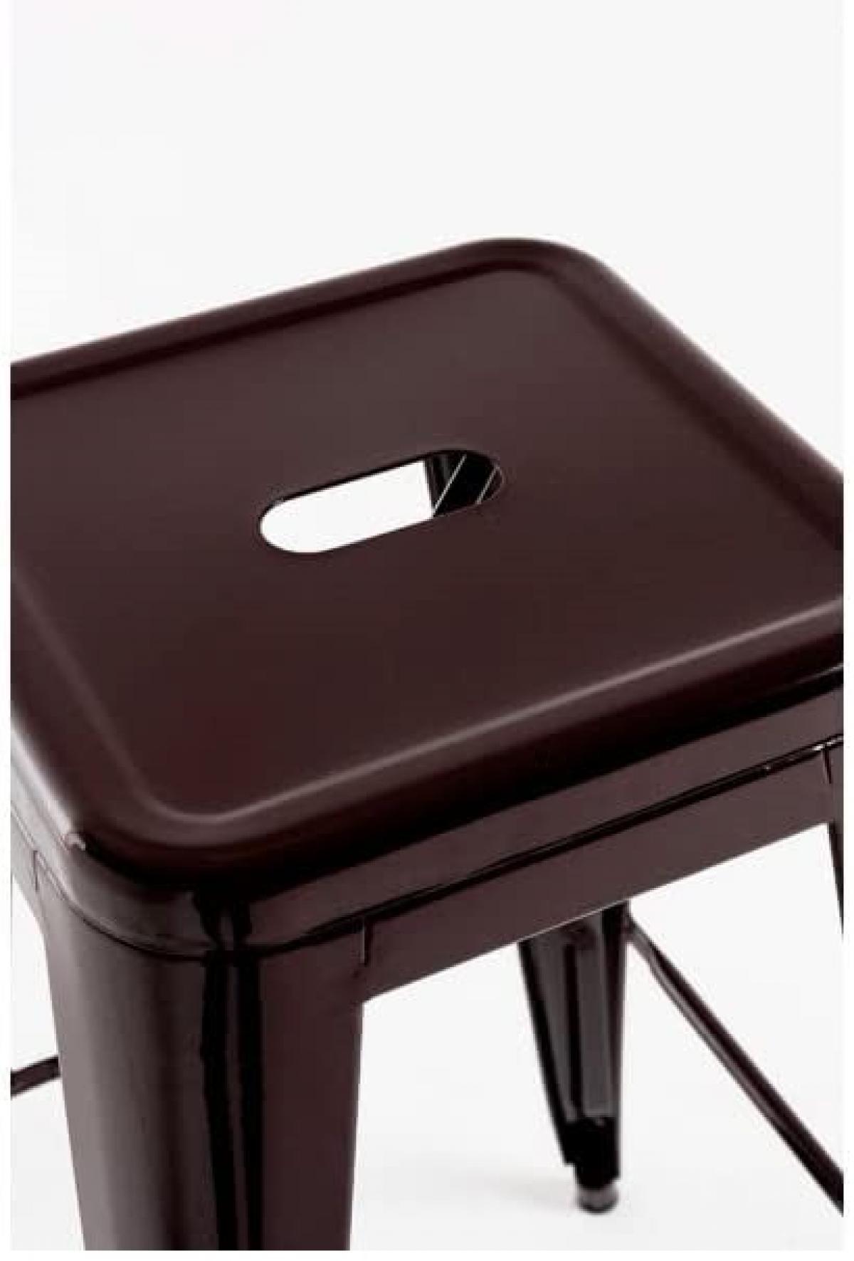 TOLIX TABURETE COLOR NEGRO 4 UNIDADES