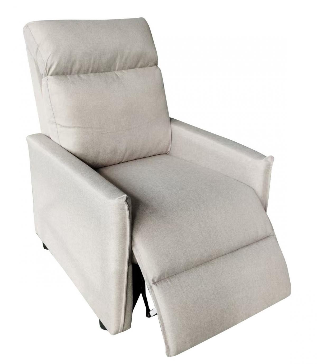 DUNA BUTACA RECLINABLE COLOR BEIGE PATA NEGRA