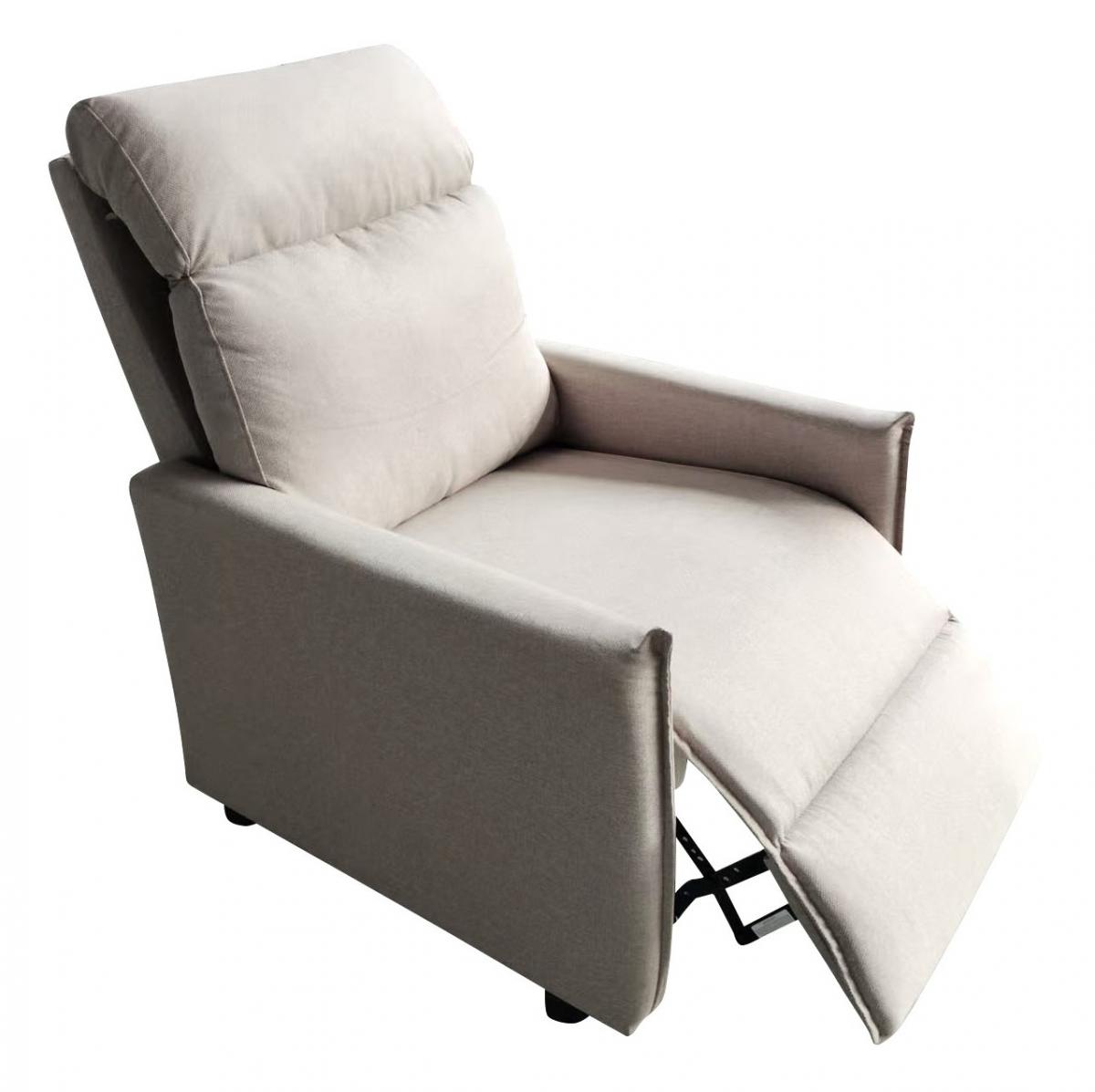 DUNA BUTACA RECLINABLE COLOR BEIGE PATA NEGRA
