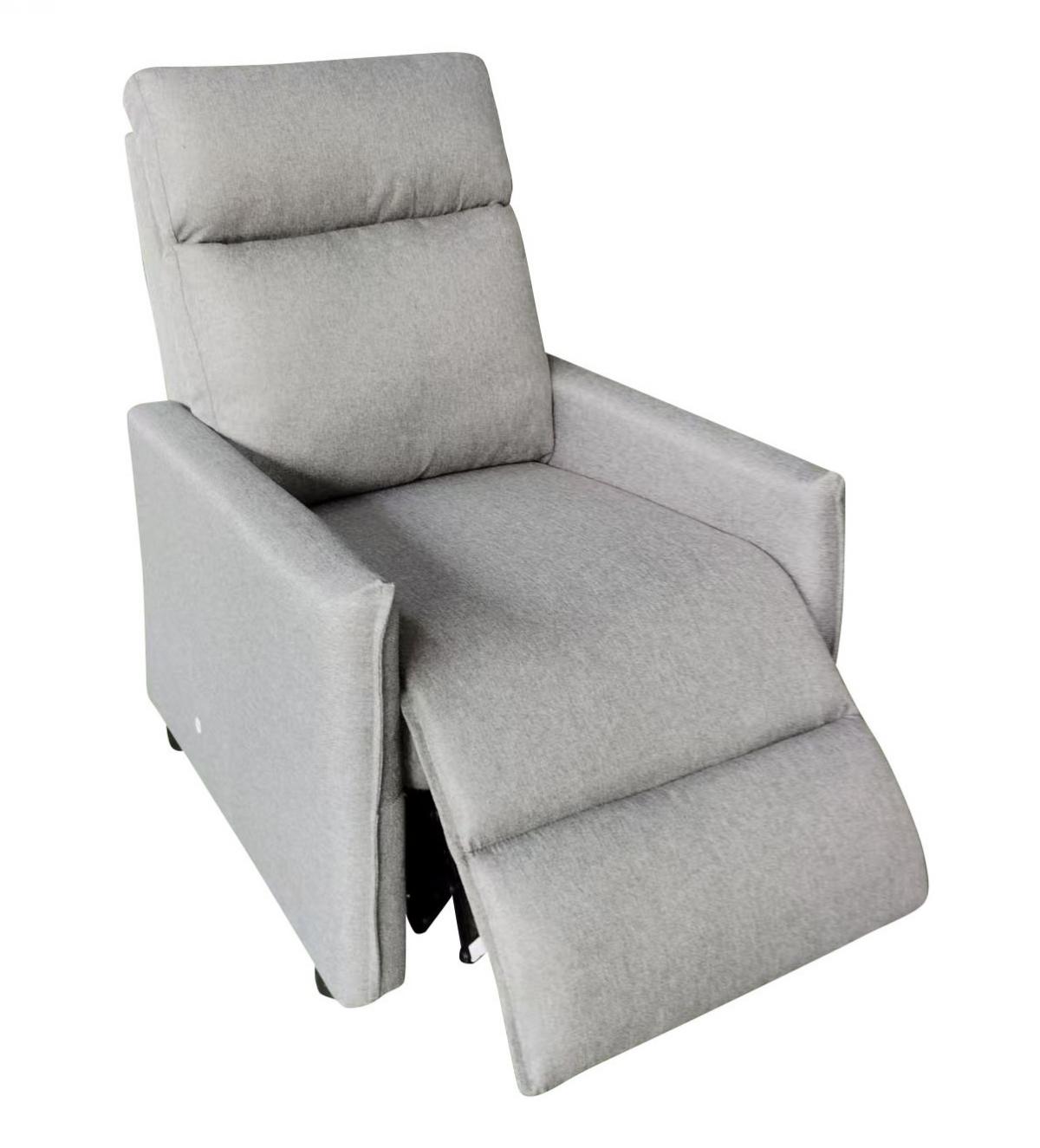 DUNA BUTACA RECLINABLE COLOR GRIS PATA NEGRA