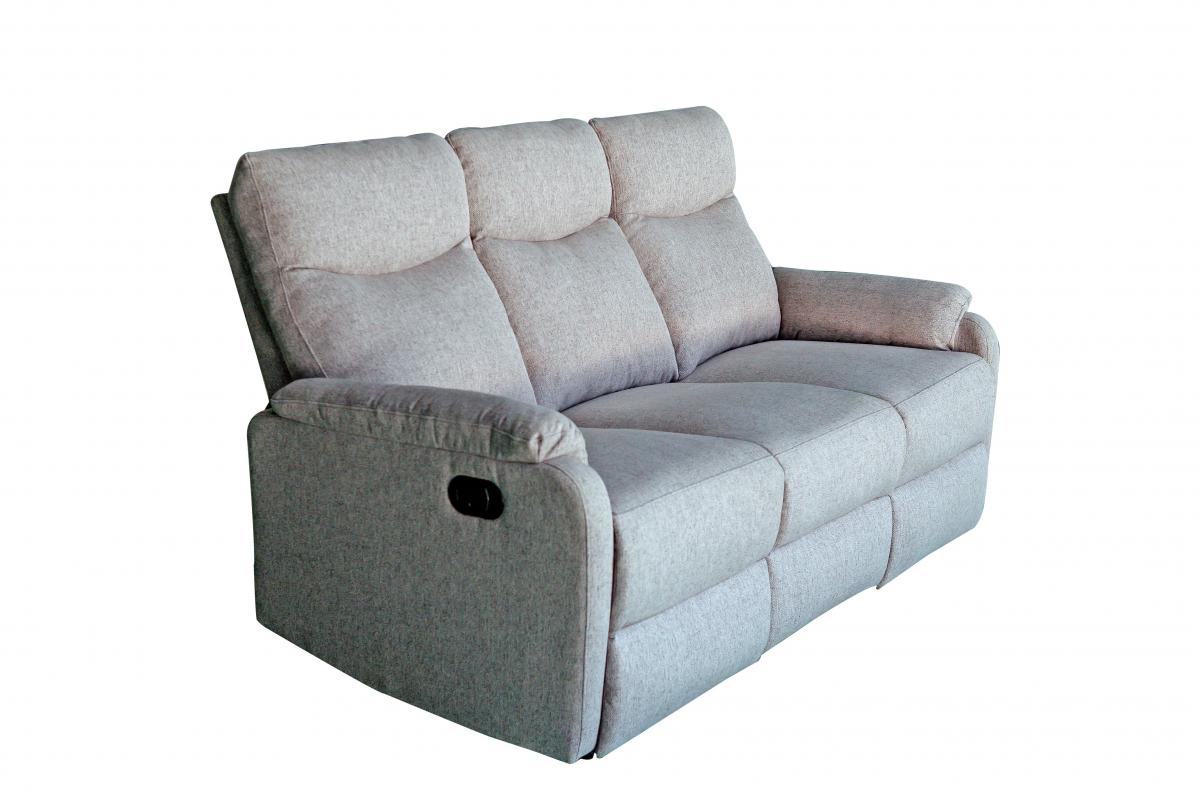 MAR SOFA 3 PLAZAS RECLINABLE COLOR GRIS