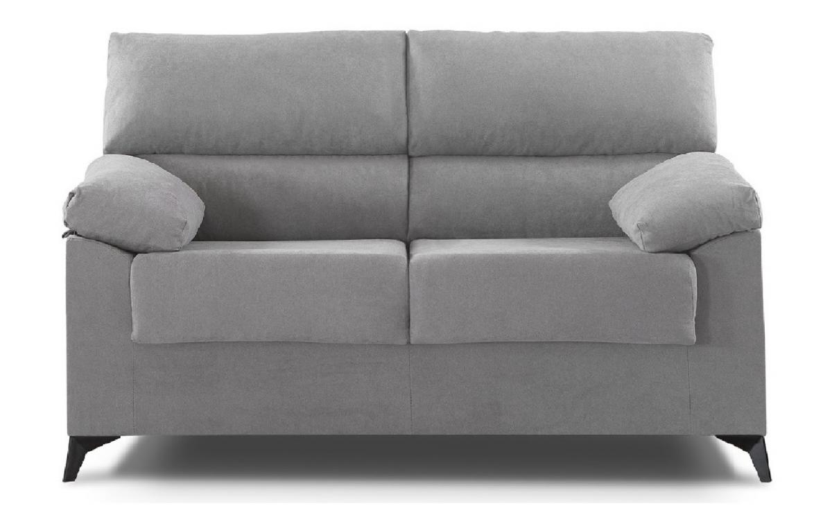 SOFÁ 2 PLAZAS BURDEOS (OXFORD) GRIS CLARO NIDO 