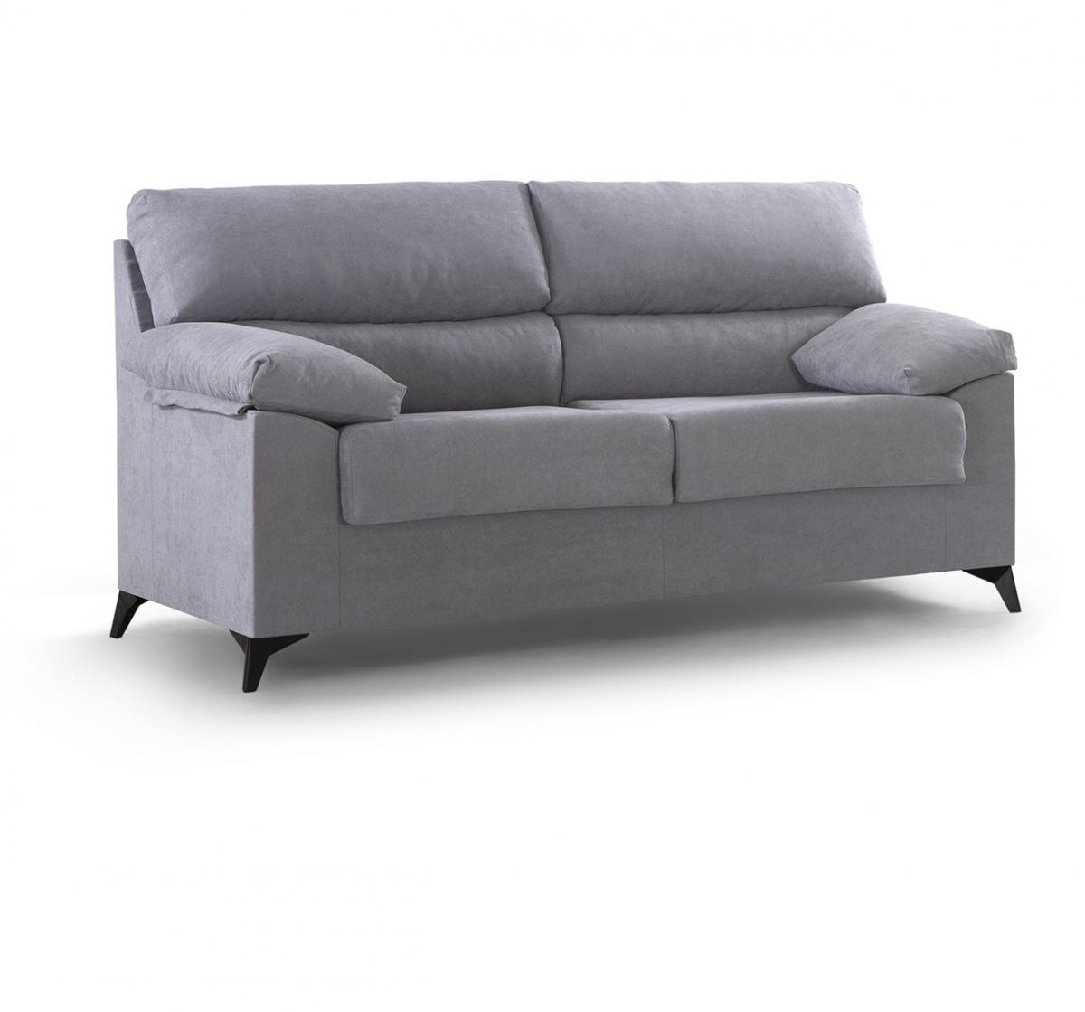 SOFÁ 3 PLAZAS BURDEOS (OXFORD) GRIS CLARO NIDO 2