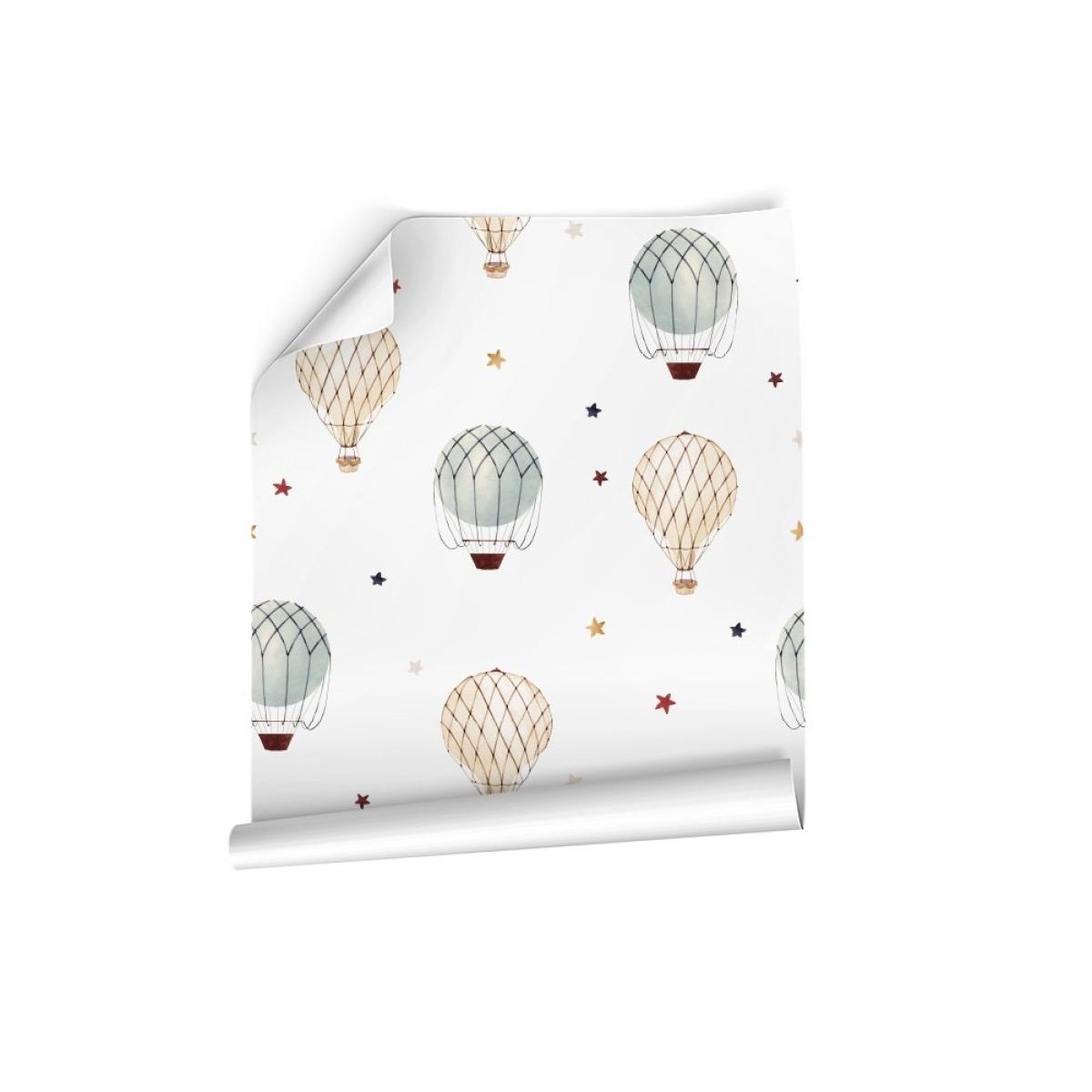 Rollo de papel pintado infantil de dos paneles autoadhesivos canvas BALLOONS